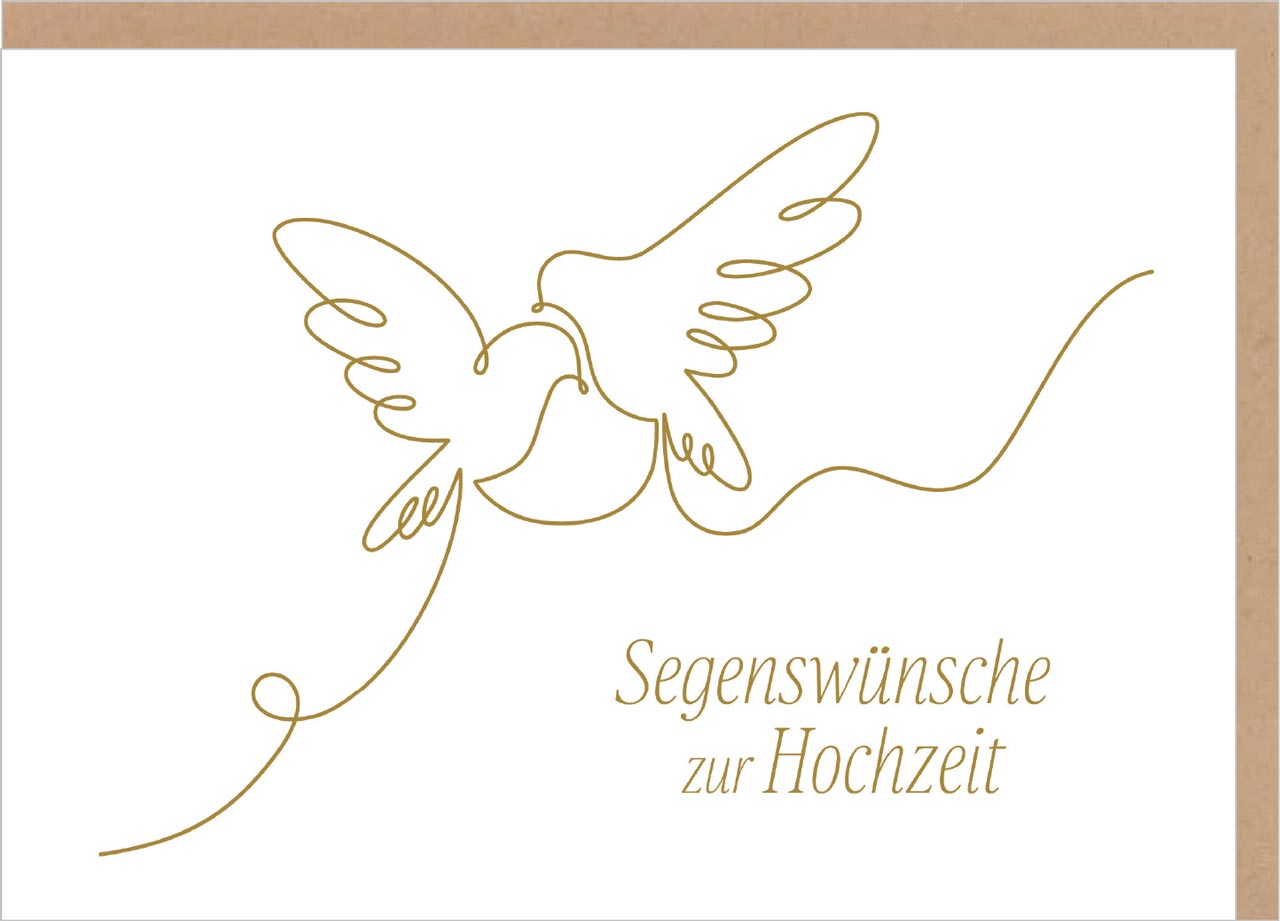 Faltkarte - Faltkarte 'Segenswünsche zur Hochzeit'