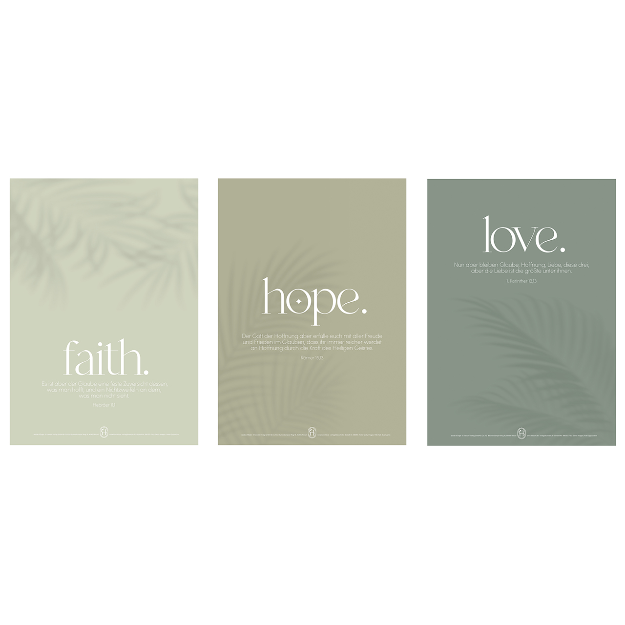 faith. hope. love. - Trockenblumen