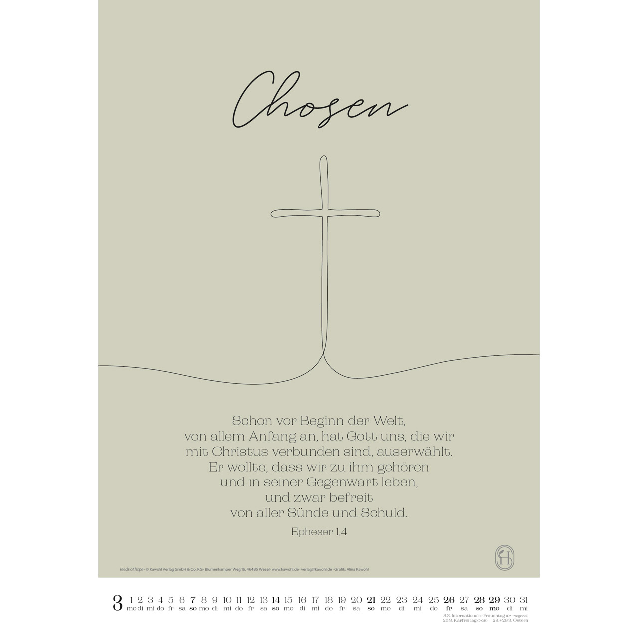 Wandkalender - Wonderfully created 2027