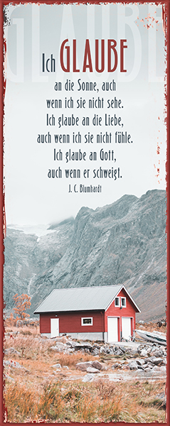 Wanddekoration - Metallschild 'Ich glaube an die Sonne, auch wenn ich sie nicht sehe'