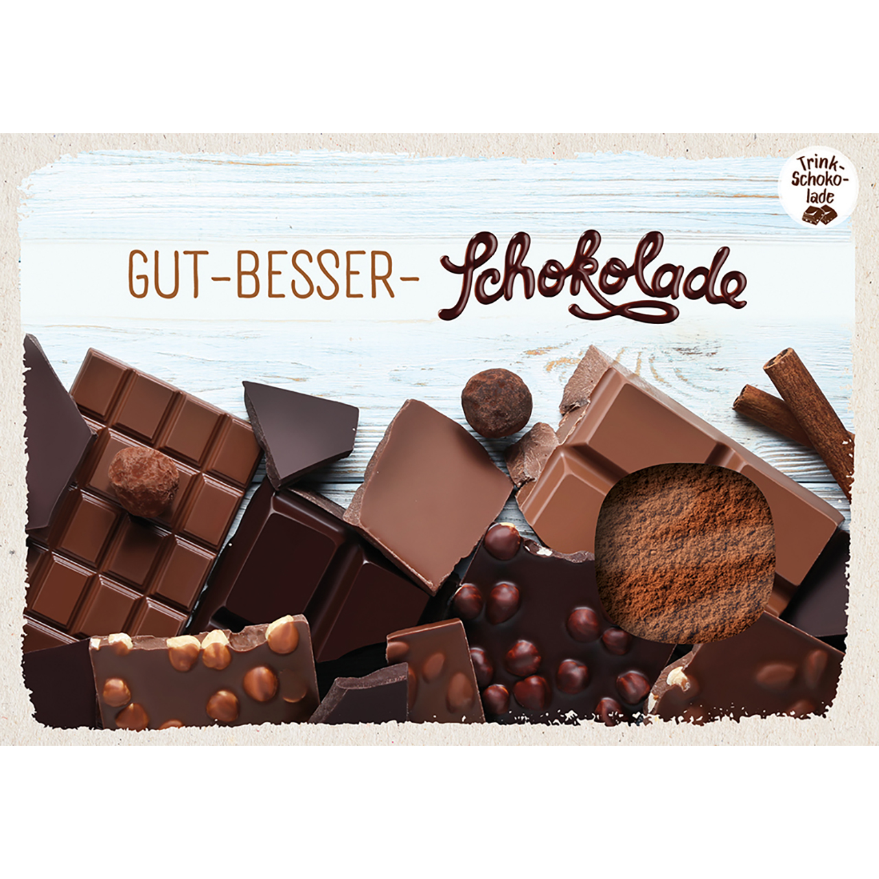Lebensmittel-Karte - Schokokarte 'Gut-besser-Schokolade'