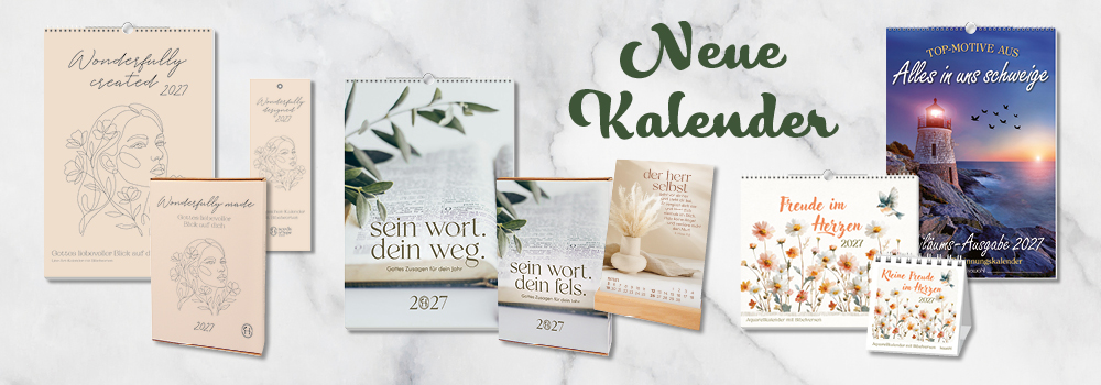 Neue Kalender vor Mamorhintergrund