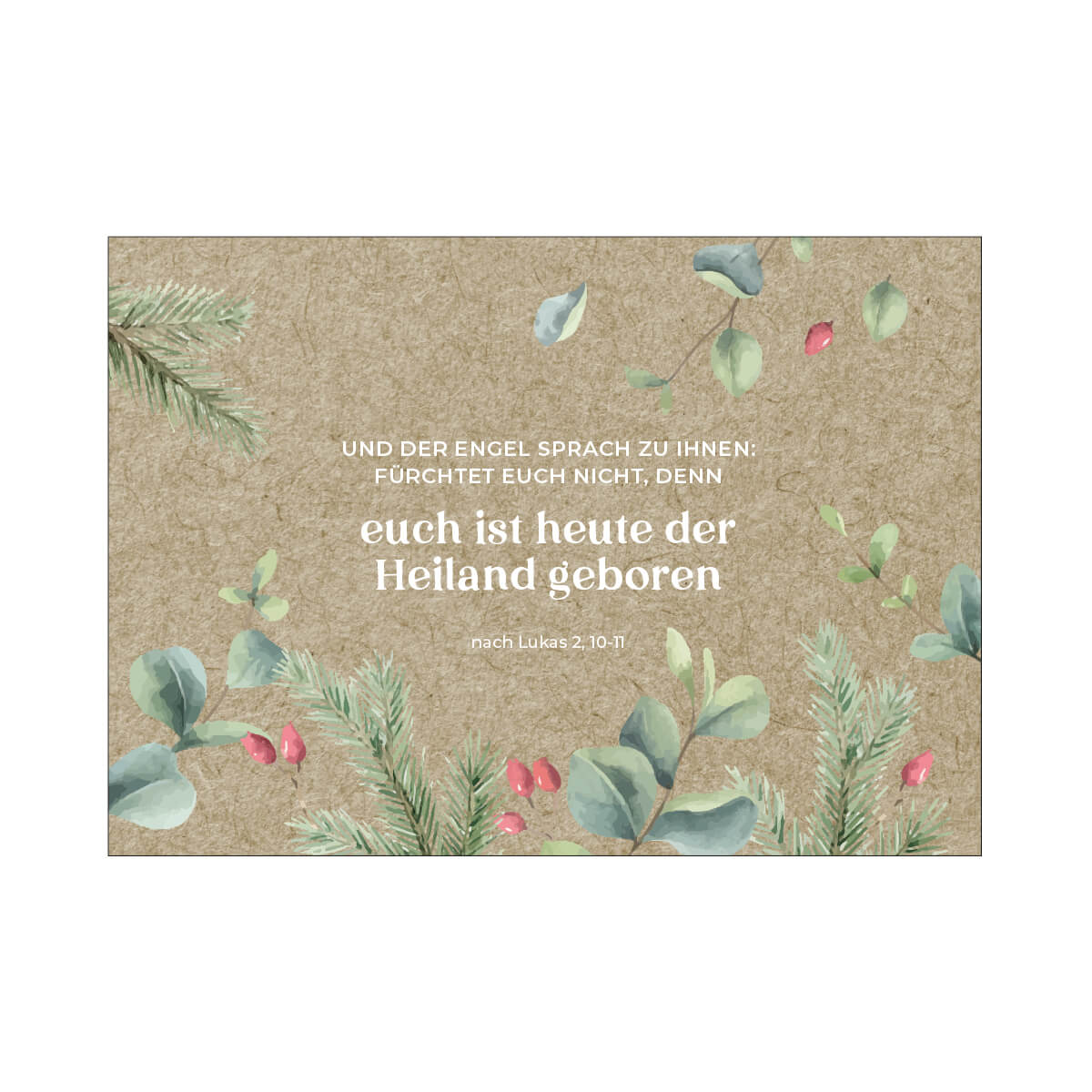 Postkarte 'Und der Engel sprach zu ihnen...'