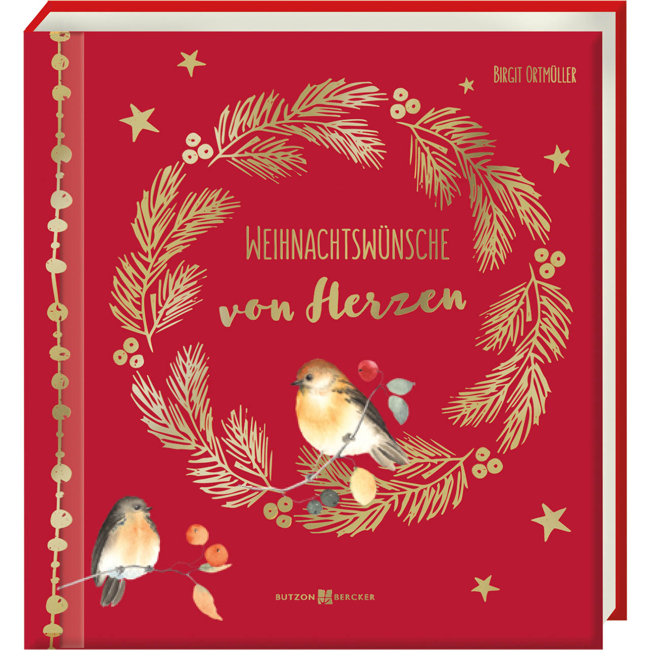 Buch - Weihnachtswünsche von Herzen - Vögel Sterne Tannenkranz