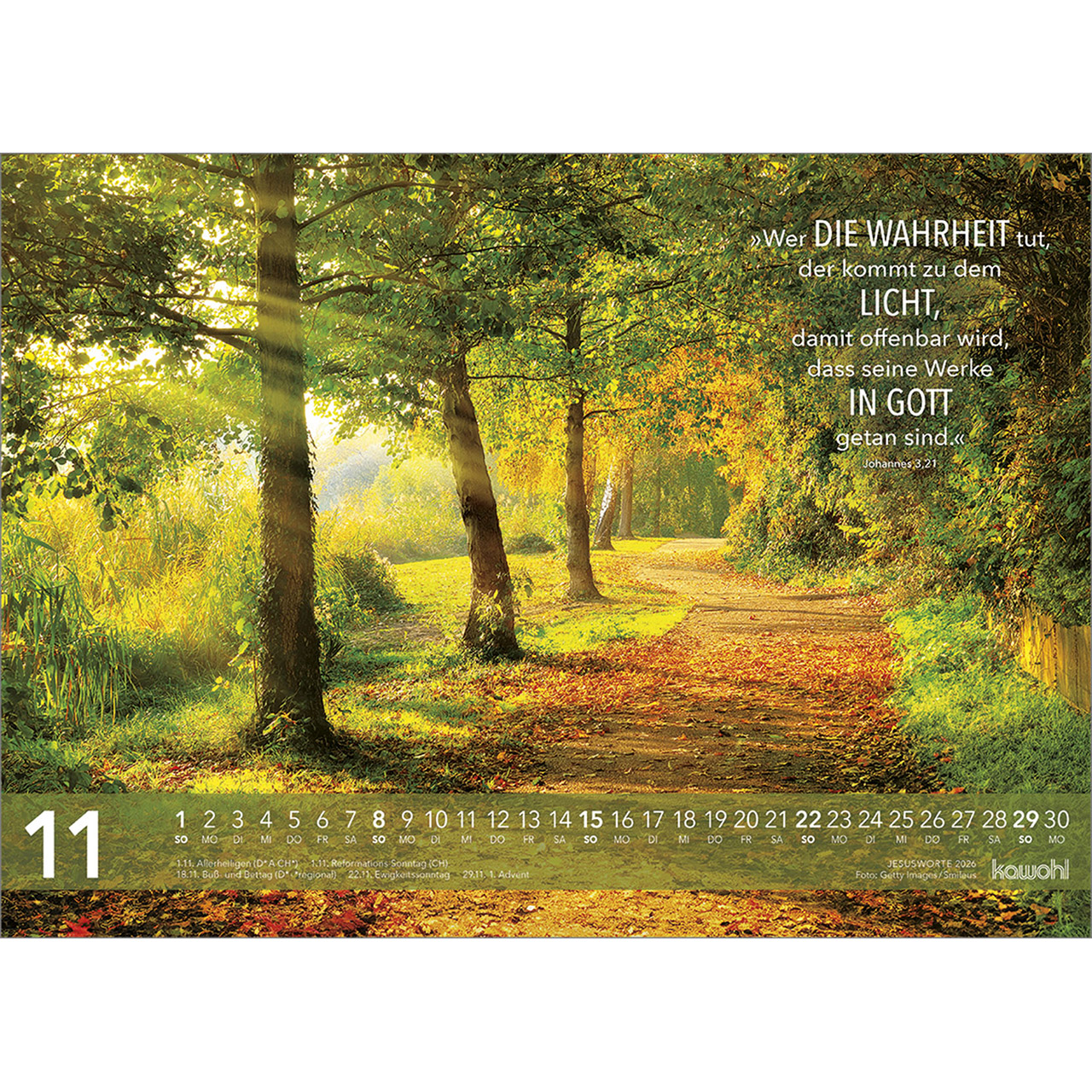 Wandkalender - Jesus Worte 2026