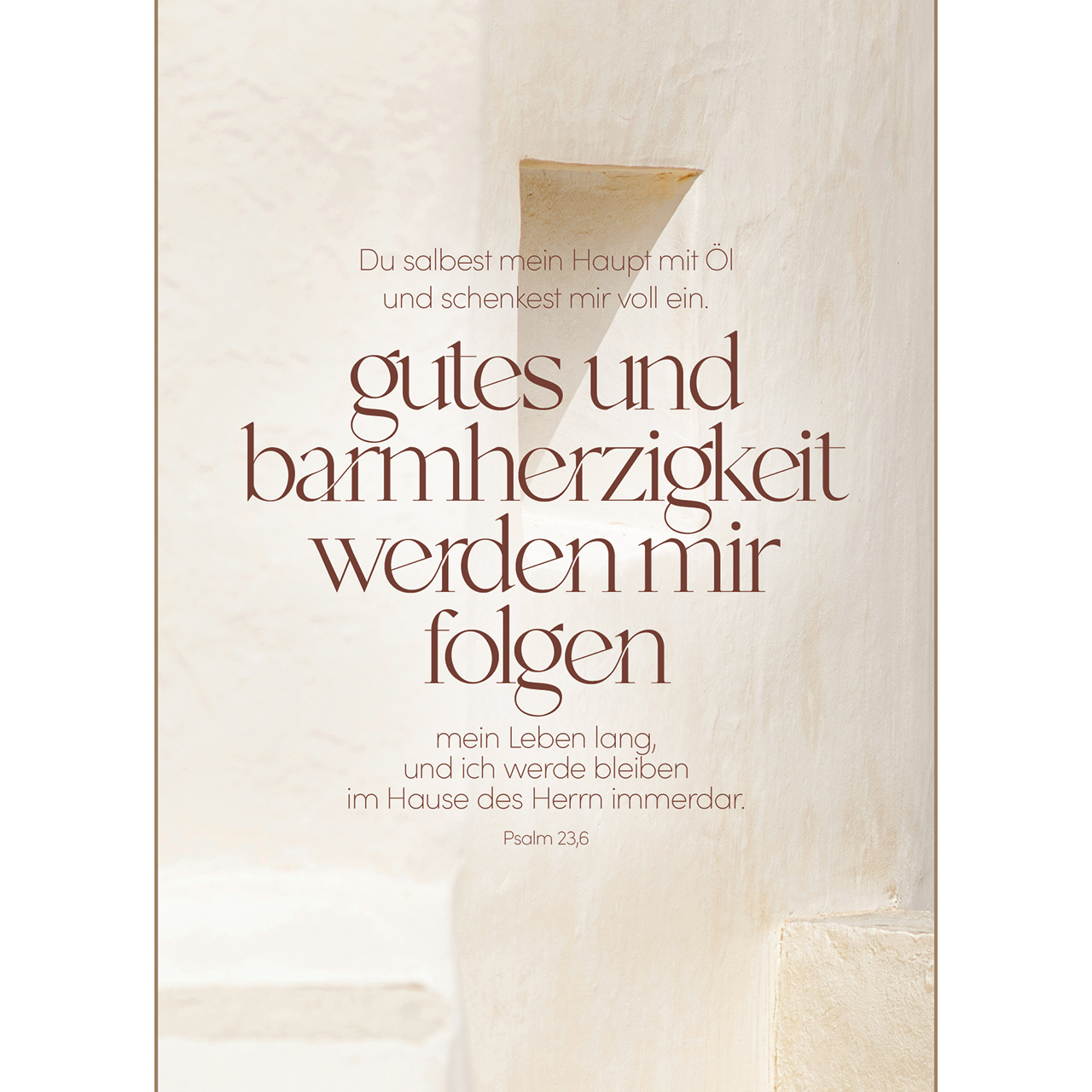 Postkarten - Du salbest mein Haupt mit Öl - Lehmputz Fenster