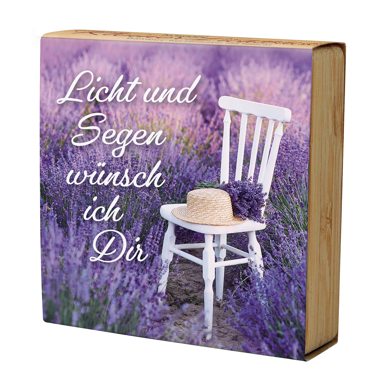Licht und Segen wünsch ich Dir - Lavendel Stuhl Hut Feld