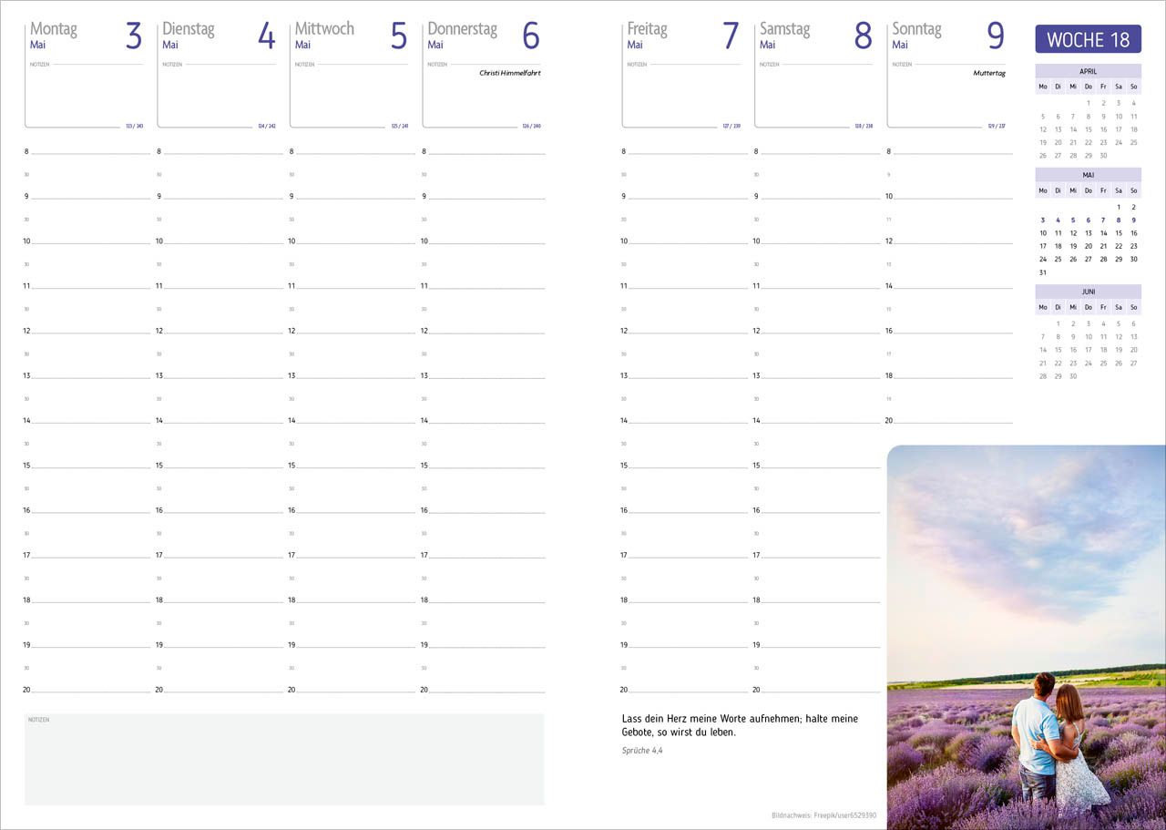 Terminkalender - Agenda - Für jeden Tag 2027