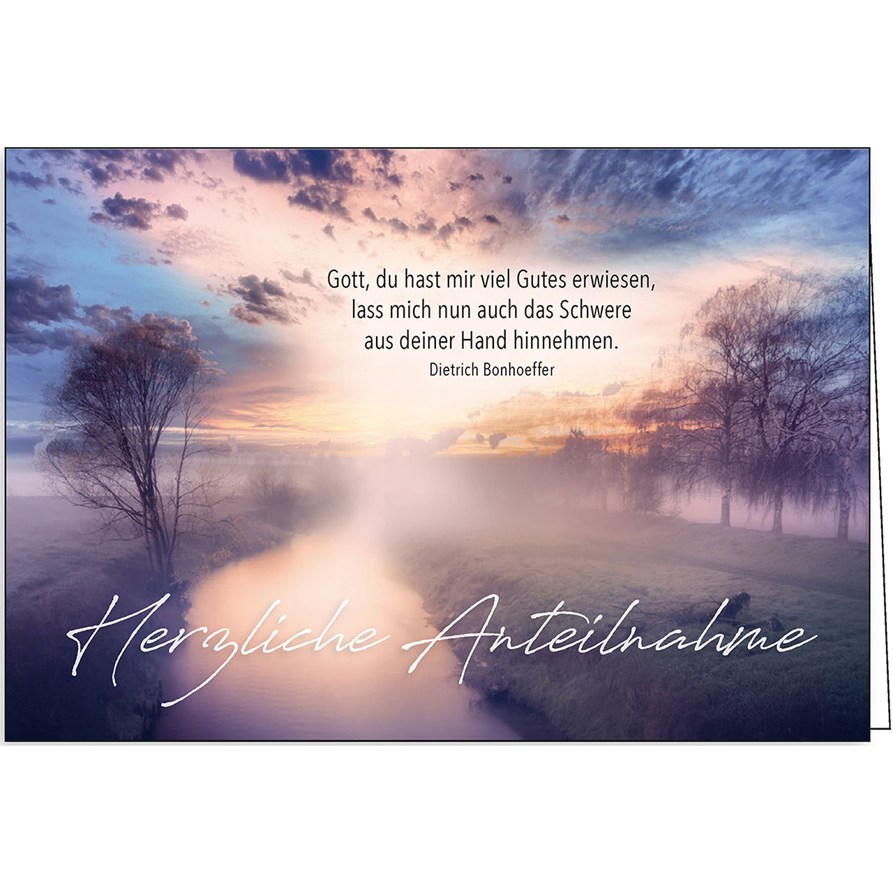 Gott, du hast mir viel Gutes Faltkarte - Gott, du hast mir viel Gutes - Bäume Nebel
