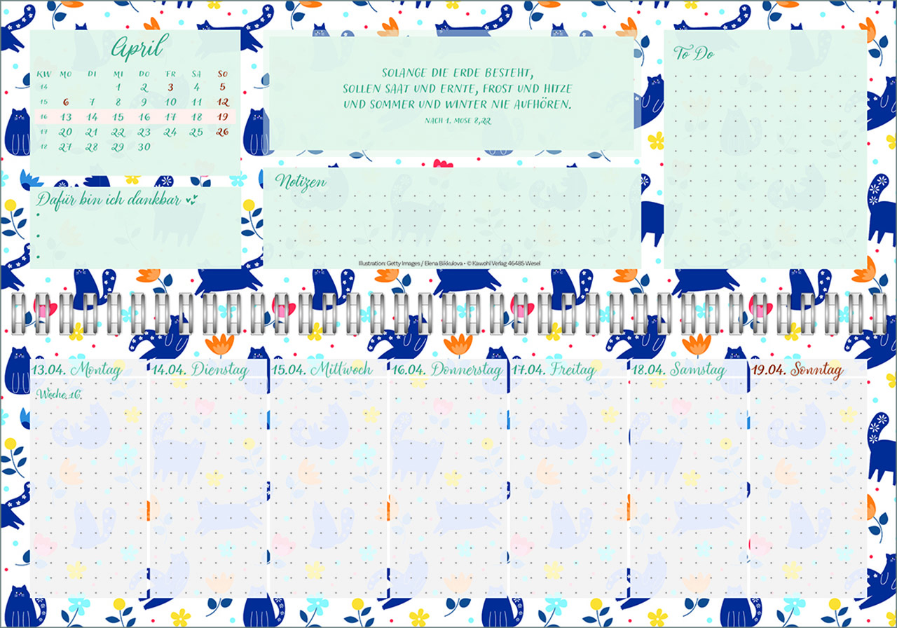Tischkalender - Meine fröhlich-bunte Segenswoche 2026