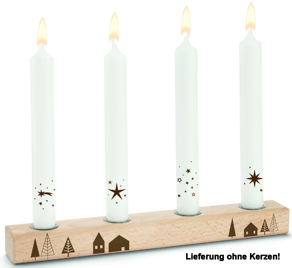 Kerzenleuchter mit 4 Kerzeneinsätzen