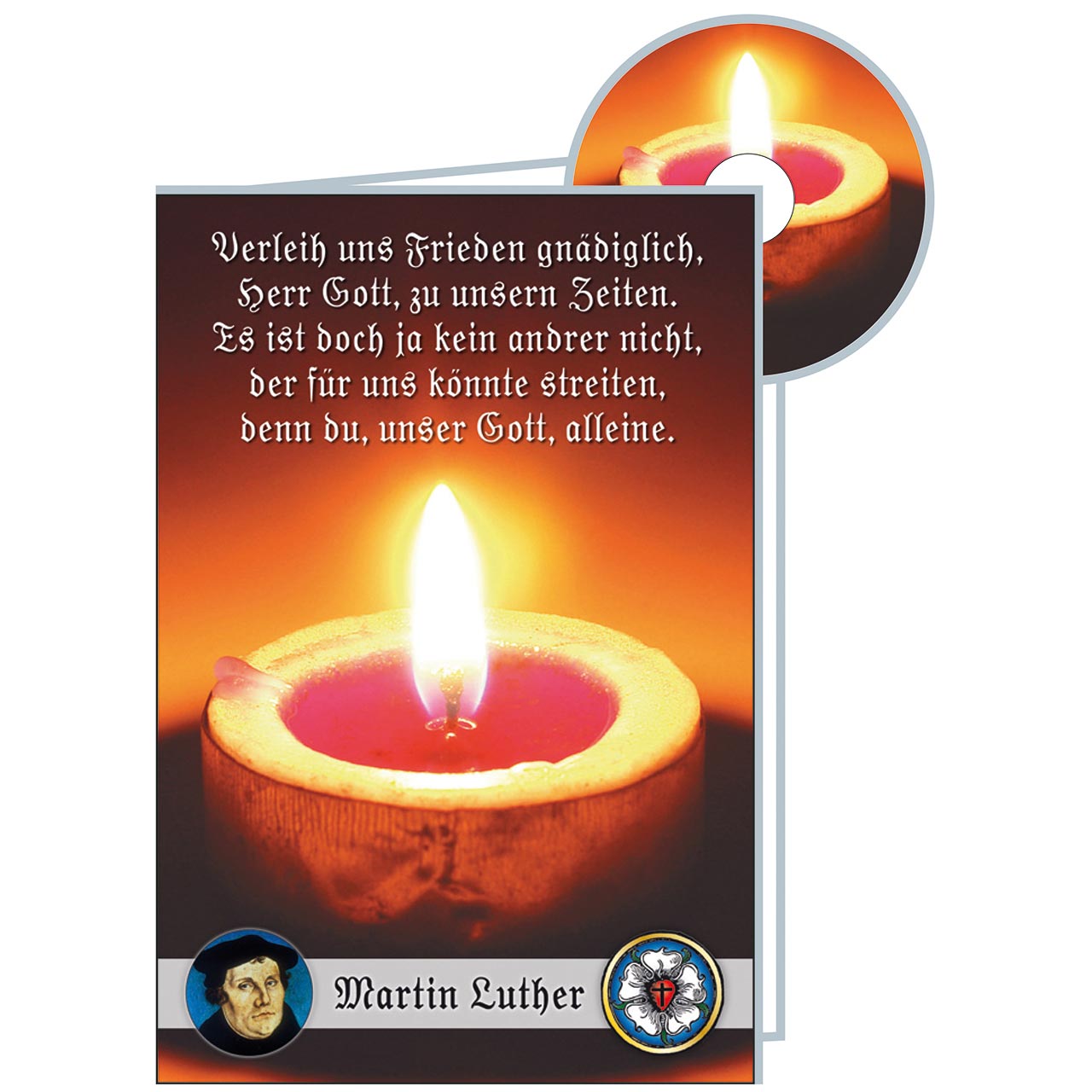 Verleih uns Frieden gnädiglich Faltkarte mit CD - Verleih uns Frieden gnädiglich - Kerze