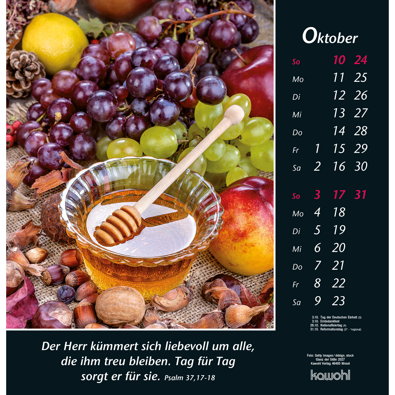 Wandkalender - Glanz der Stille 2027
