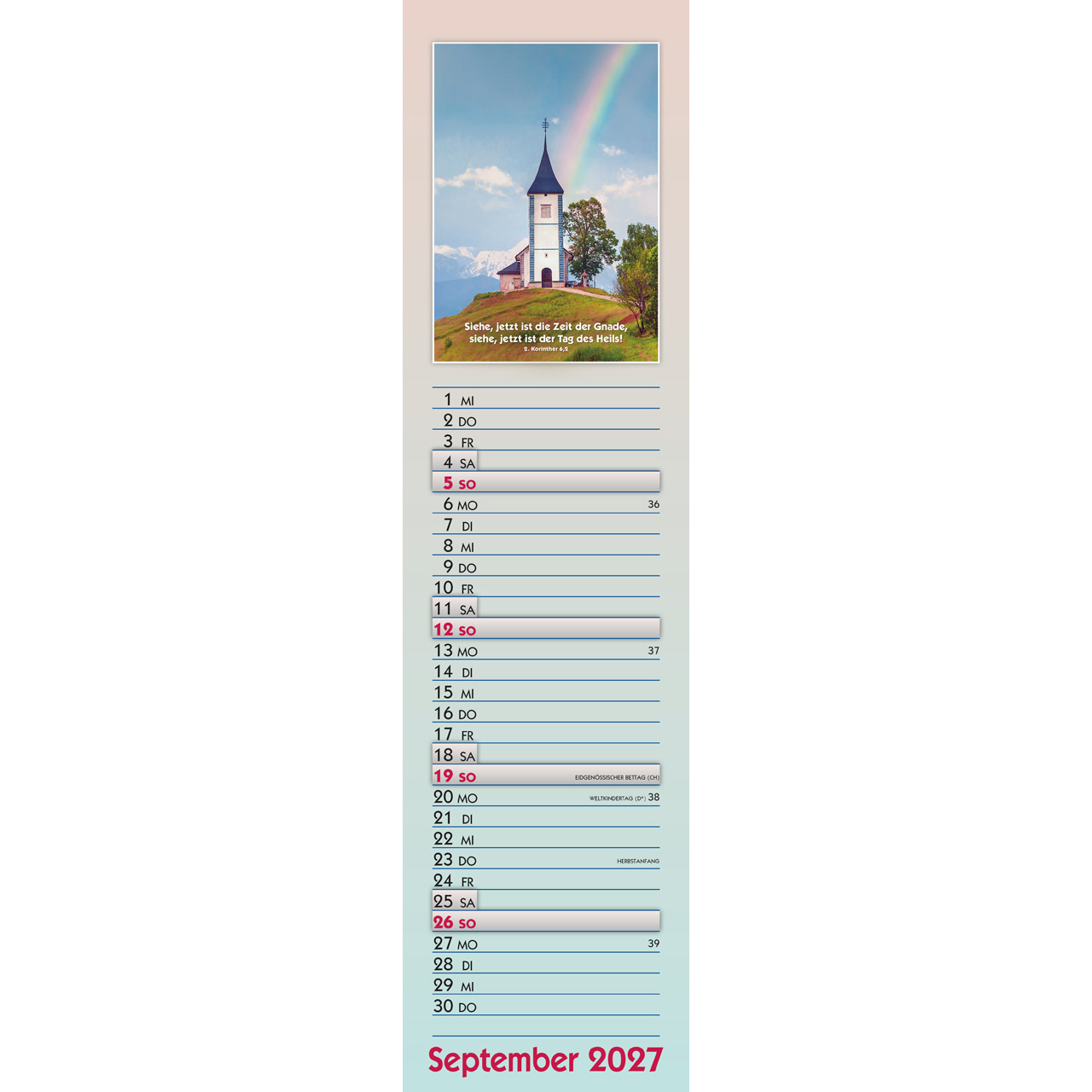 Terminkalender - Viel Glück und viel Segen auf all deinen Wegen 2027
