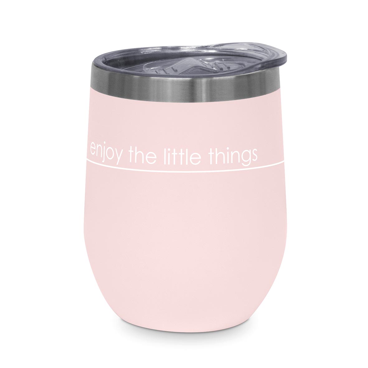 Becher - Thermobecher 'enjoy the little things' rose - Thermobecher rosa