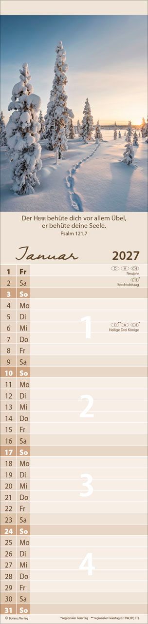 Terminkalender - Für alle 2027 Streifenterminkalender