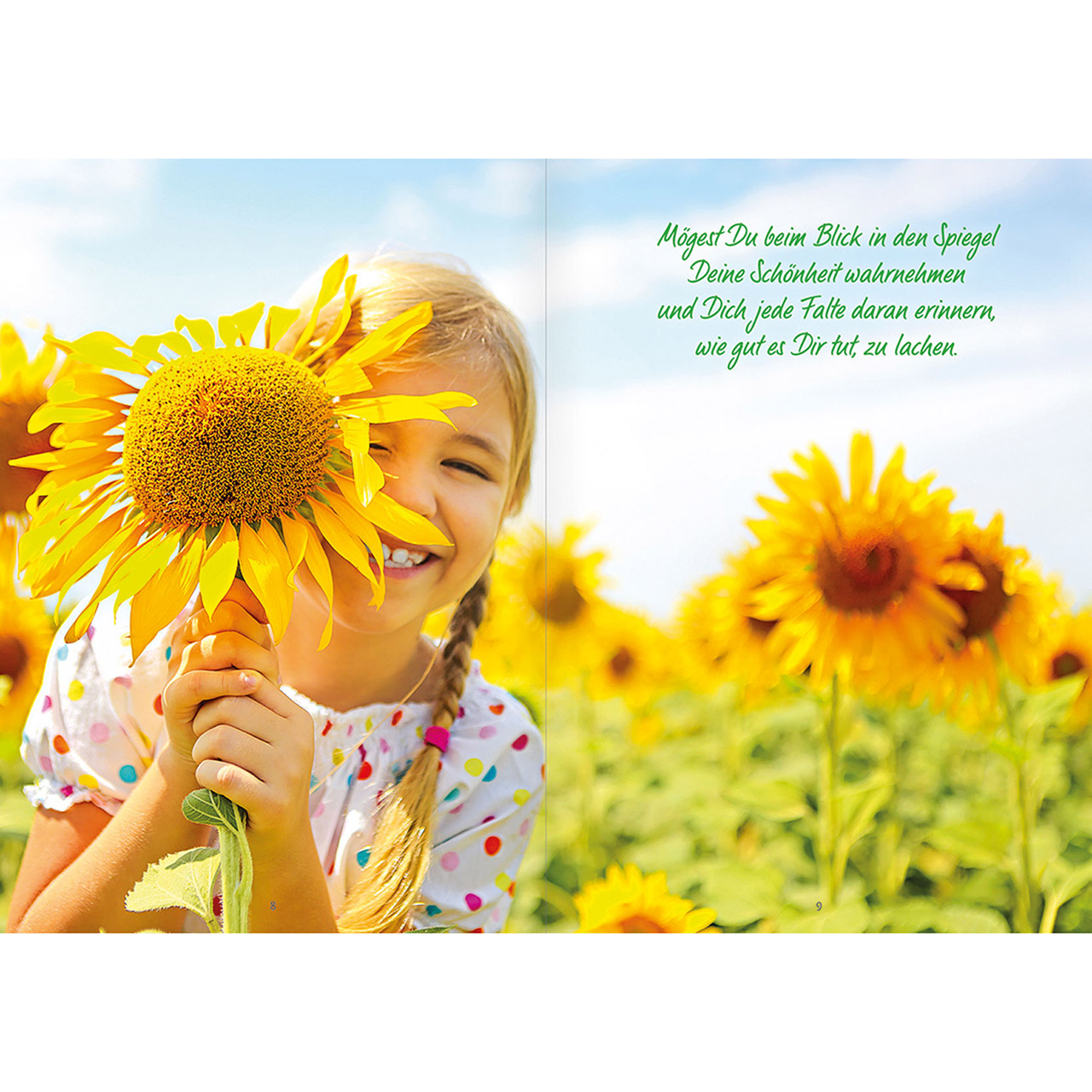 Grußheft - Möge das Leben für dich blühen - Sonnenblume Himmel