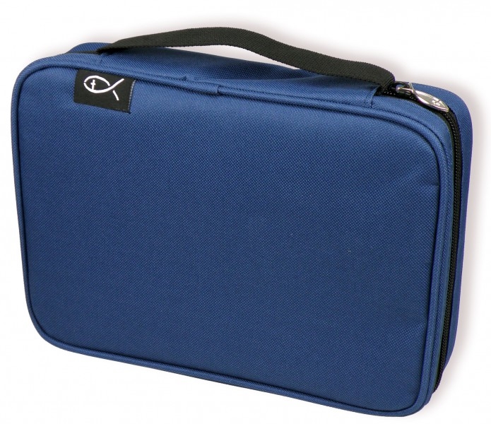 Bibeltasche XL 'Fisch' blau