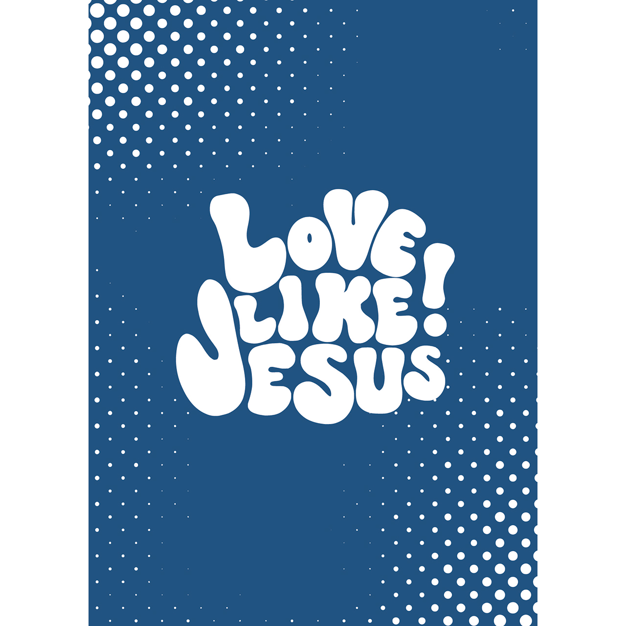Postkarten - Love like Jesus - Bubble Font Punkte