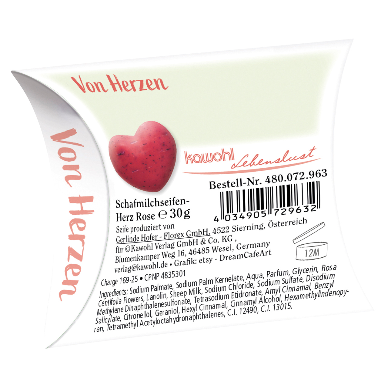 Seife - fest - Du bist ein Geschenk - Blumenwiese Aquarell Schmetterling