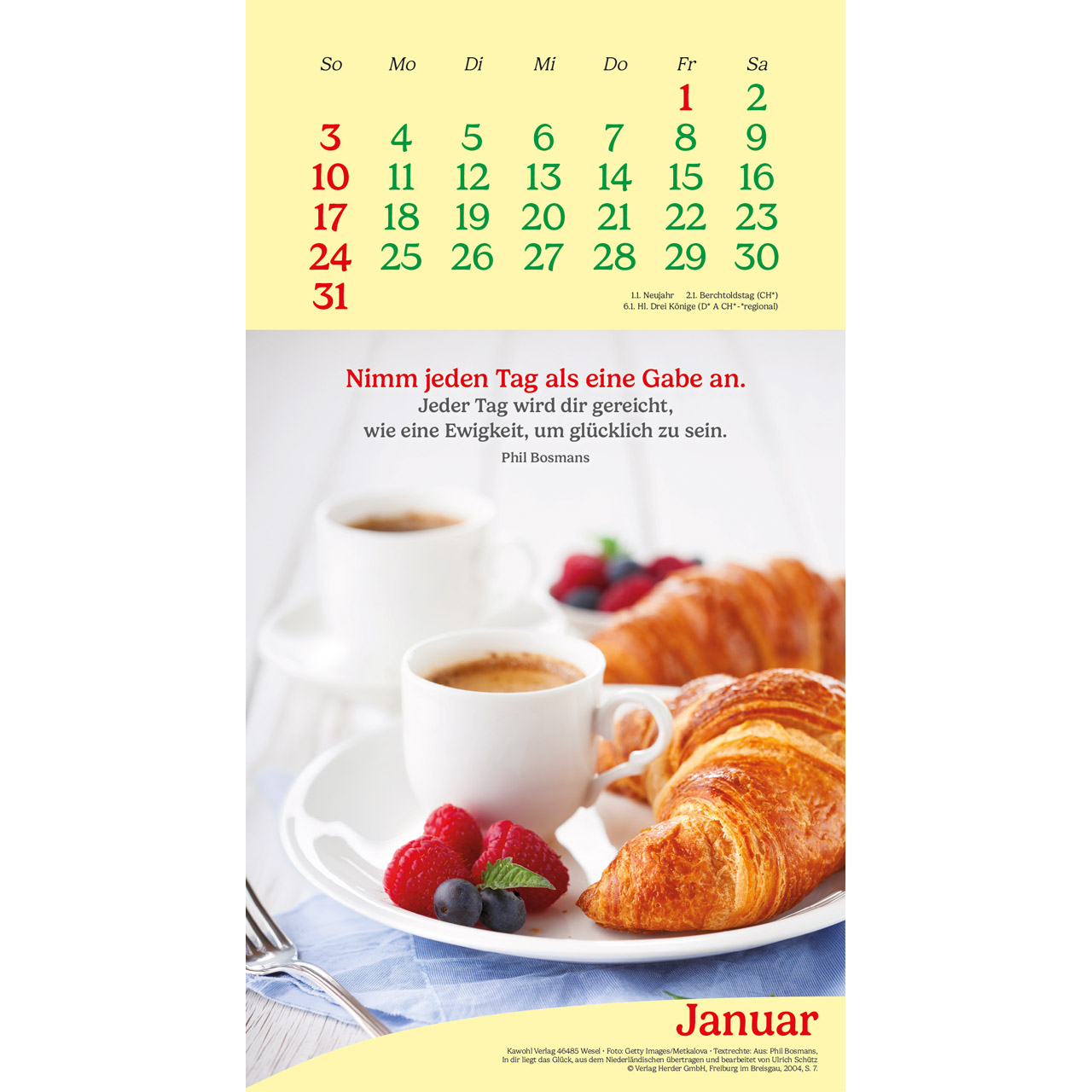 Wandkalender - Vitamine fürs Herz 2027