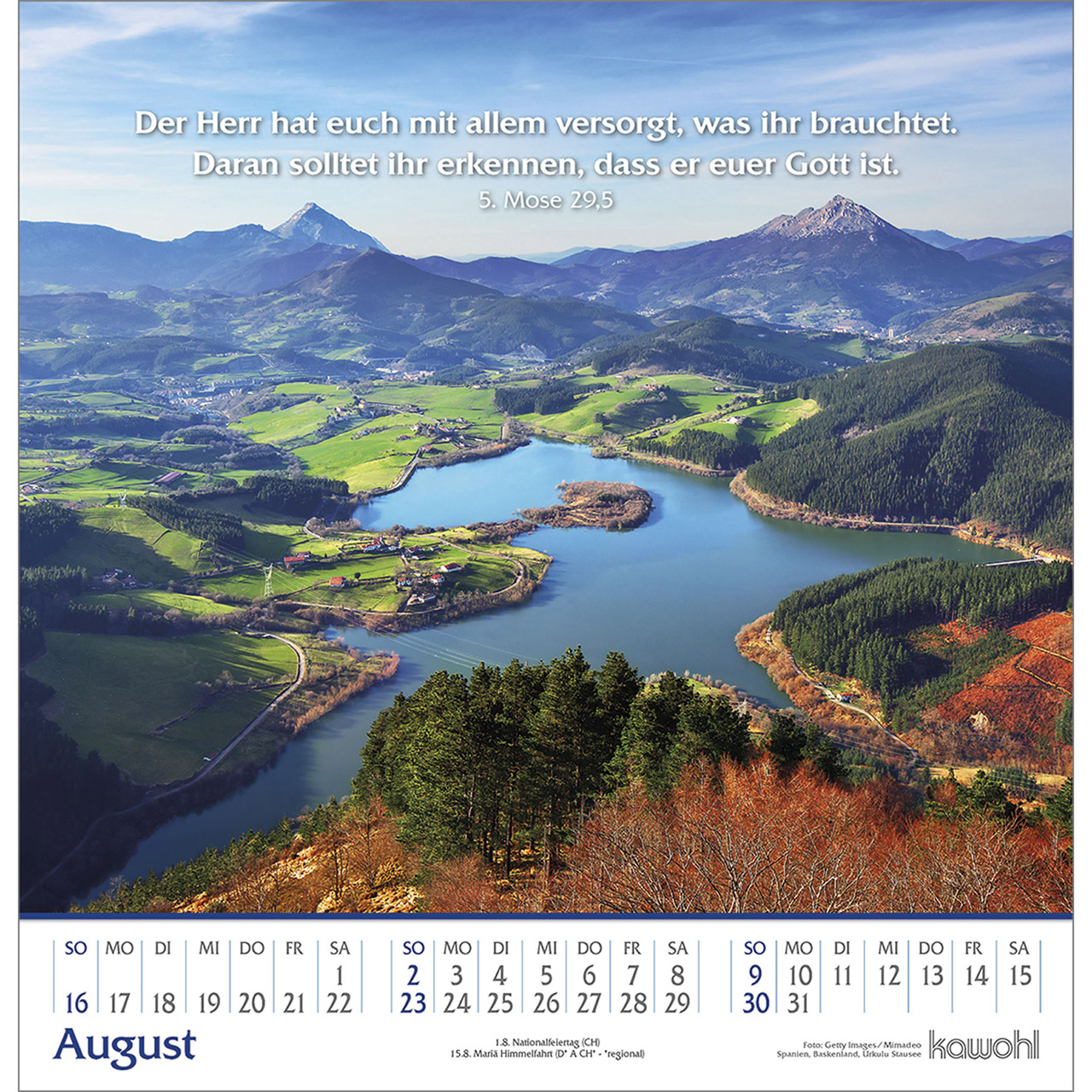 Wandkalender - Glanz der Berge 2026