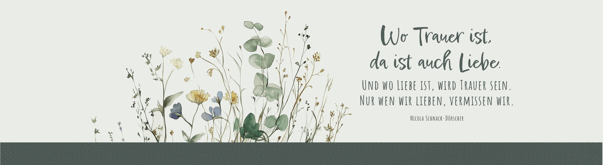 Teelichthalter - Wo Trauer ist, da ist auch Liebe