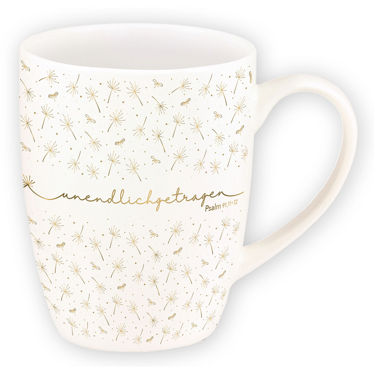 unendlich getragen Tasse - unendlich getragen - Gold Pusteblumen