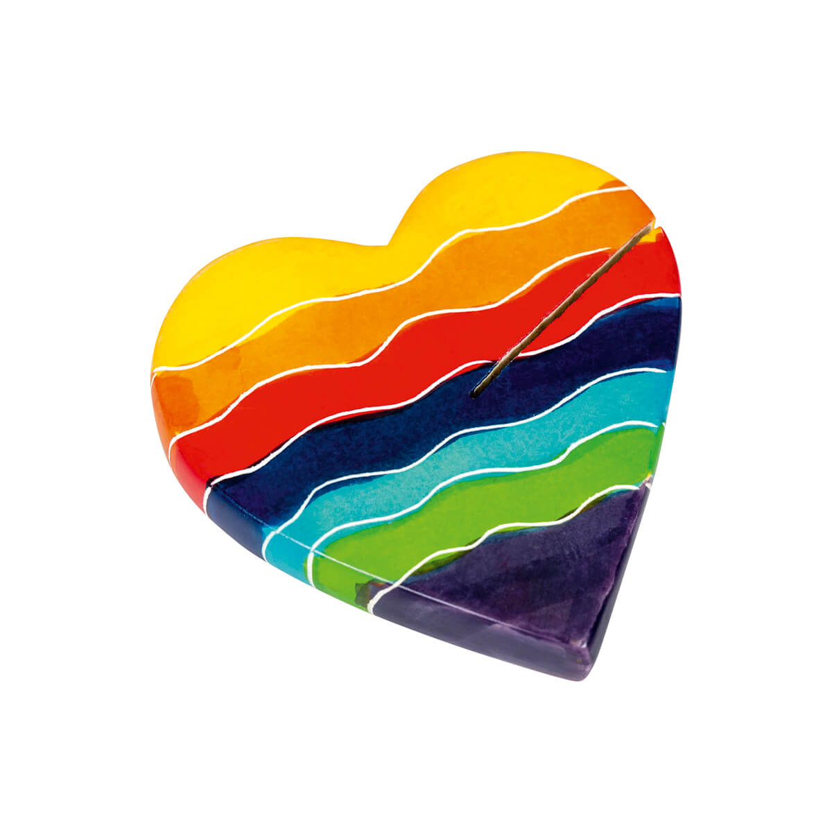 Karten- & Notizhalter - Karten-/Fotohalter 'Herz' - Herz Bunte Farben