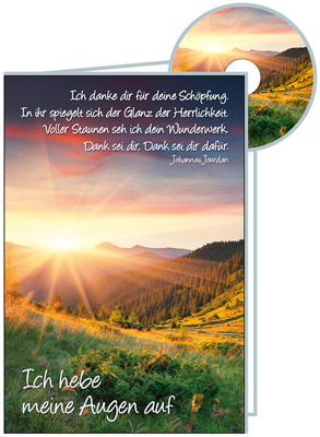 Ich hebe meine Augen auf