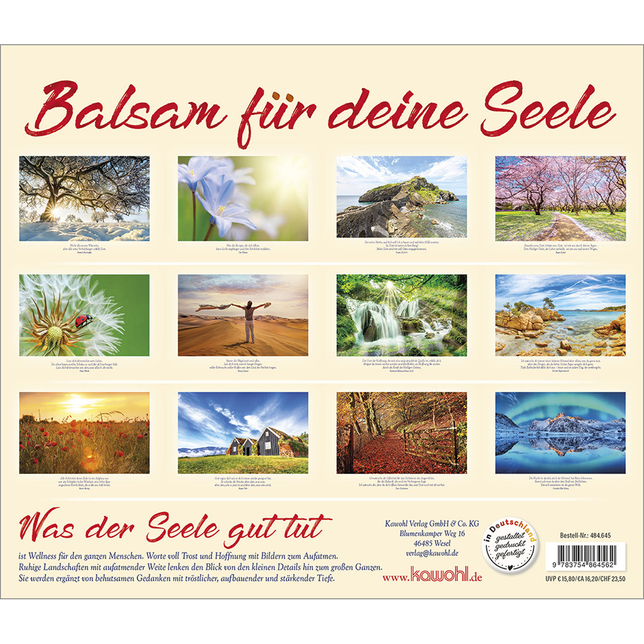 Wandkalender - Balsam für deine Seele 2026