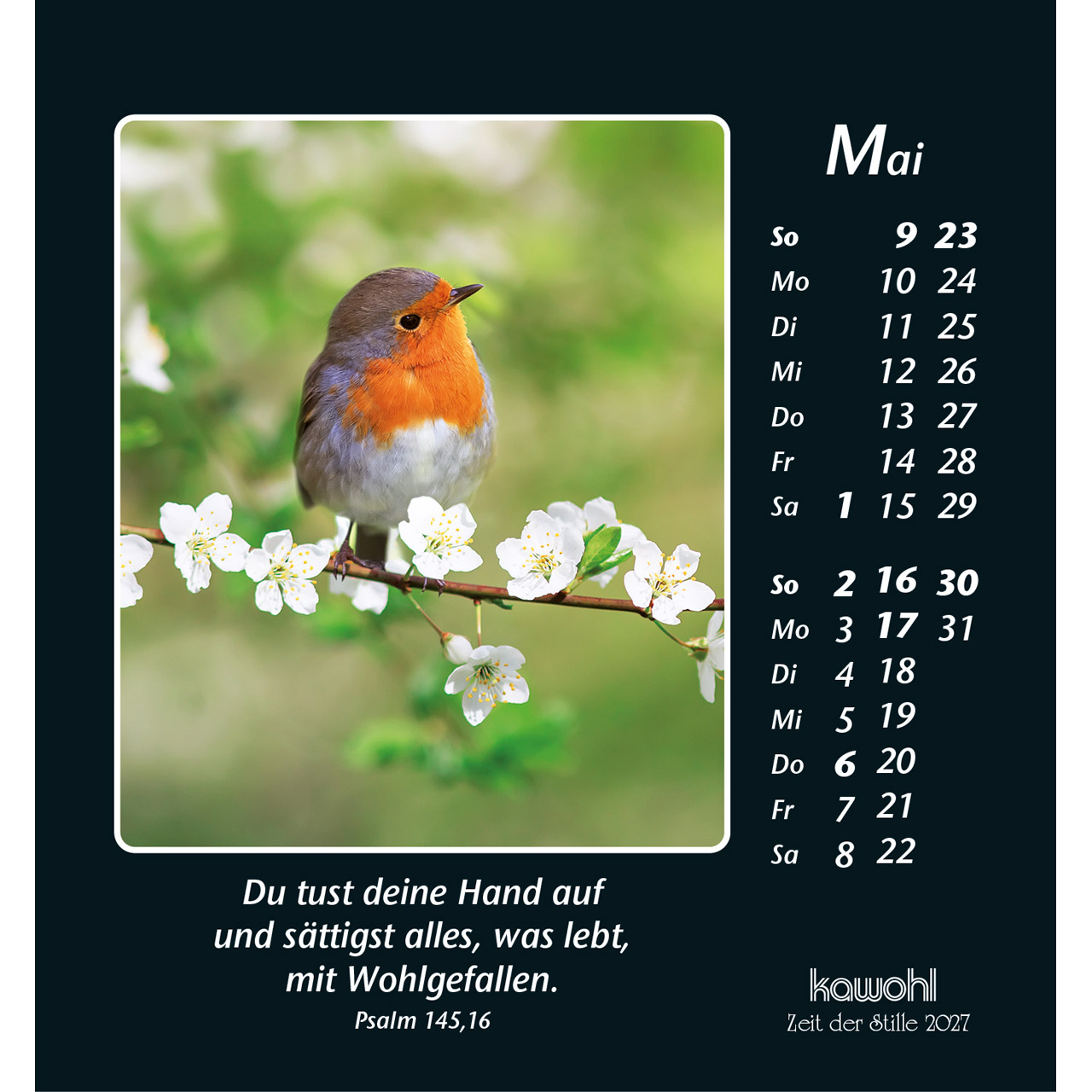 Aufstellkalender - Zeit der Stille 2027