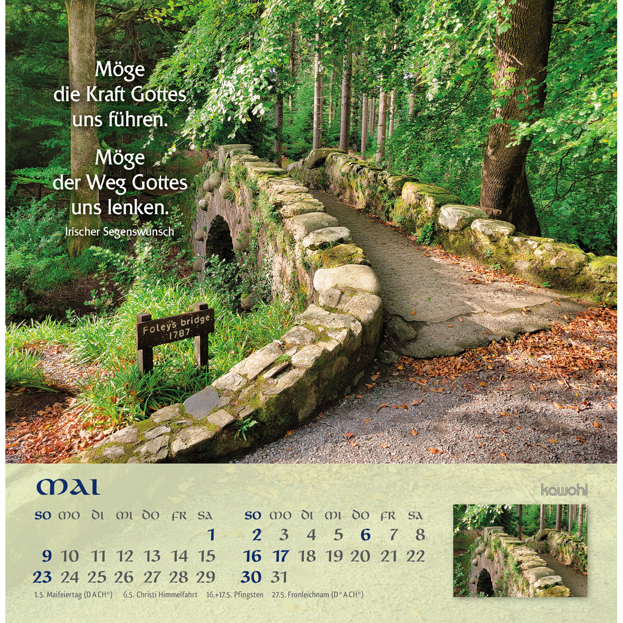 Postkartenkalender - Möge Gott deinen Weg segnen 2027