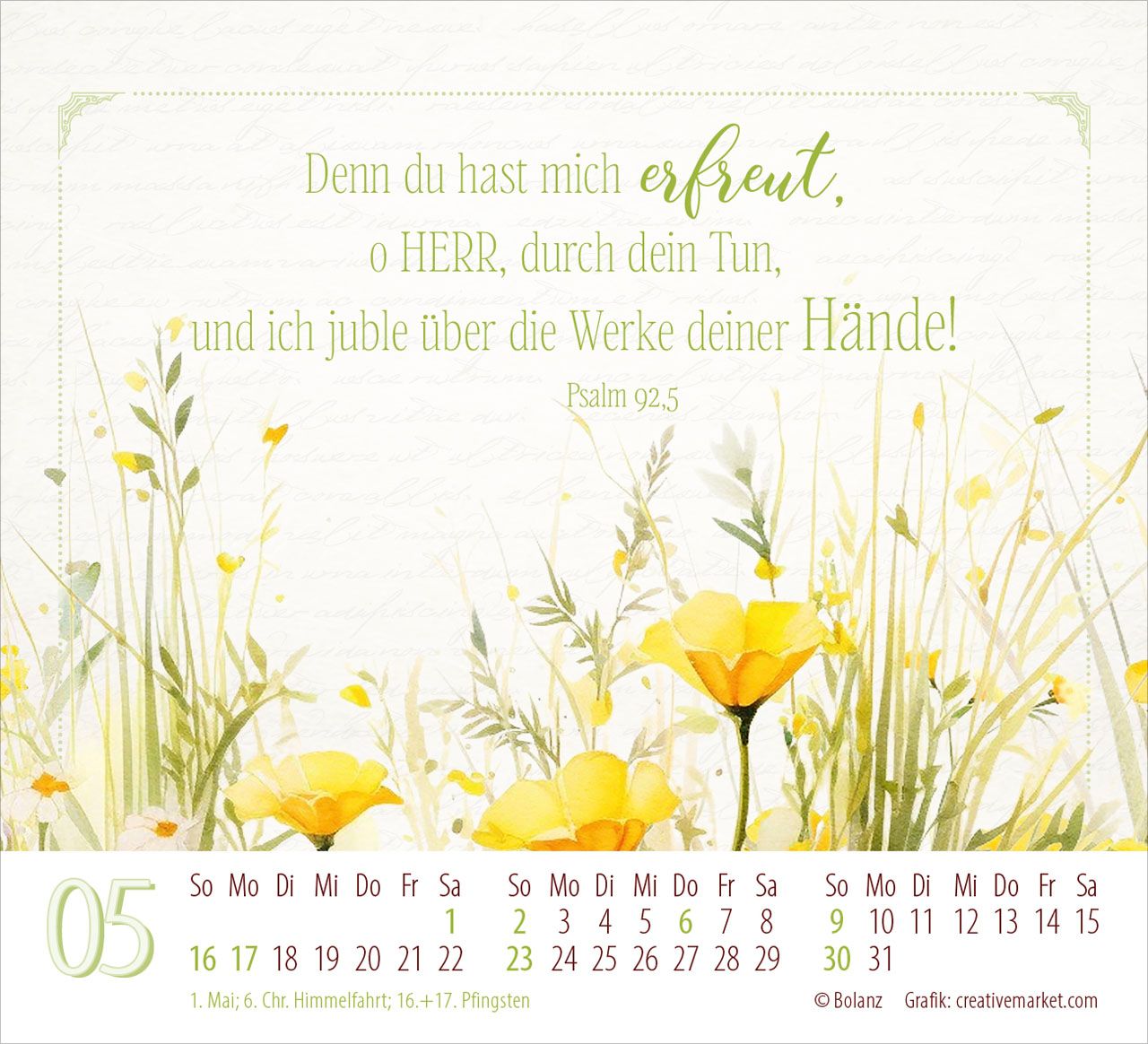 Aufstellkalender - Poesie guter Worte 2027 Minikalender