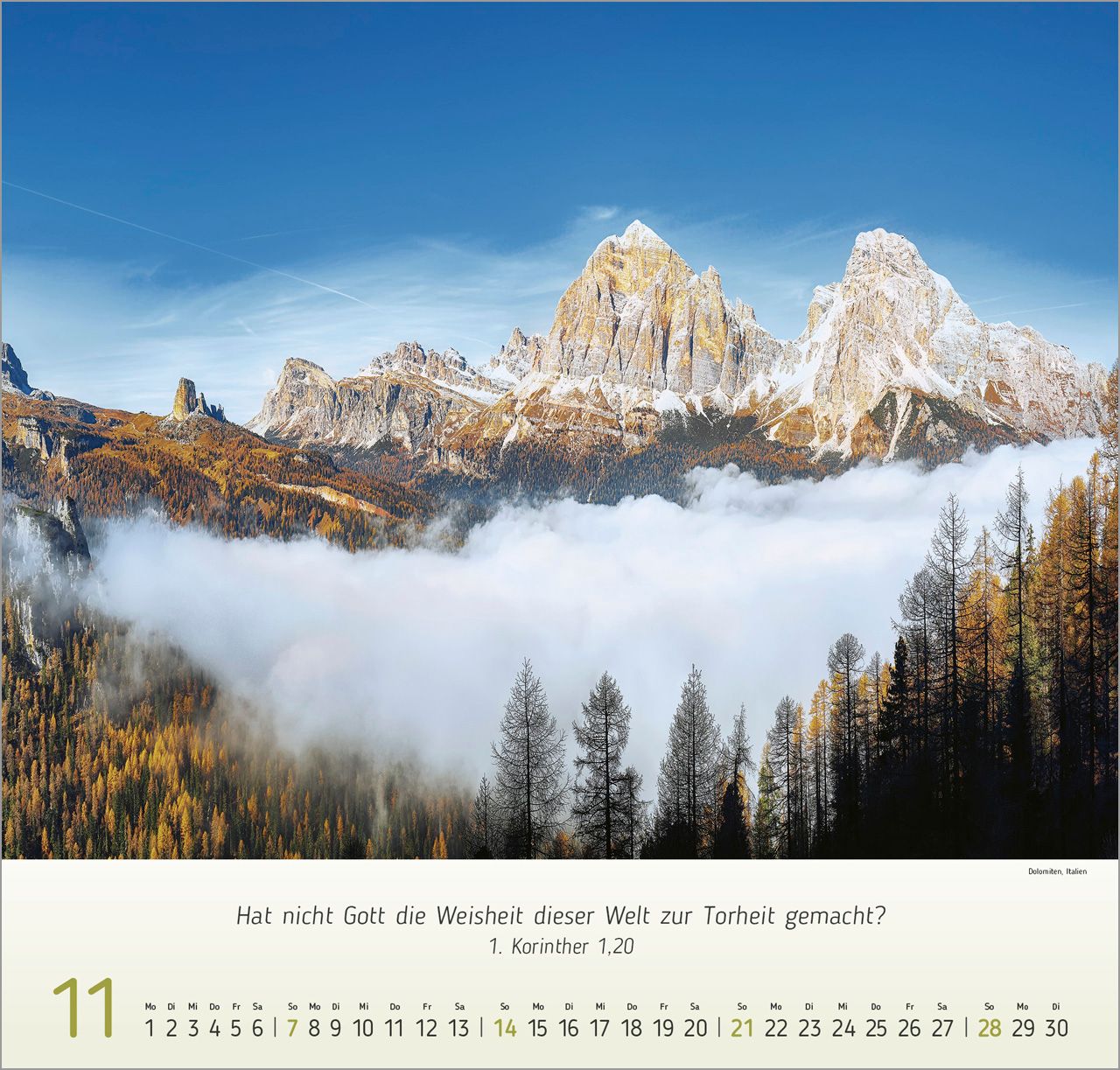 Wandkalender - Berg-Impressionen 2027 Wandkalender