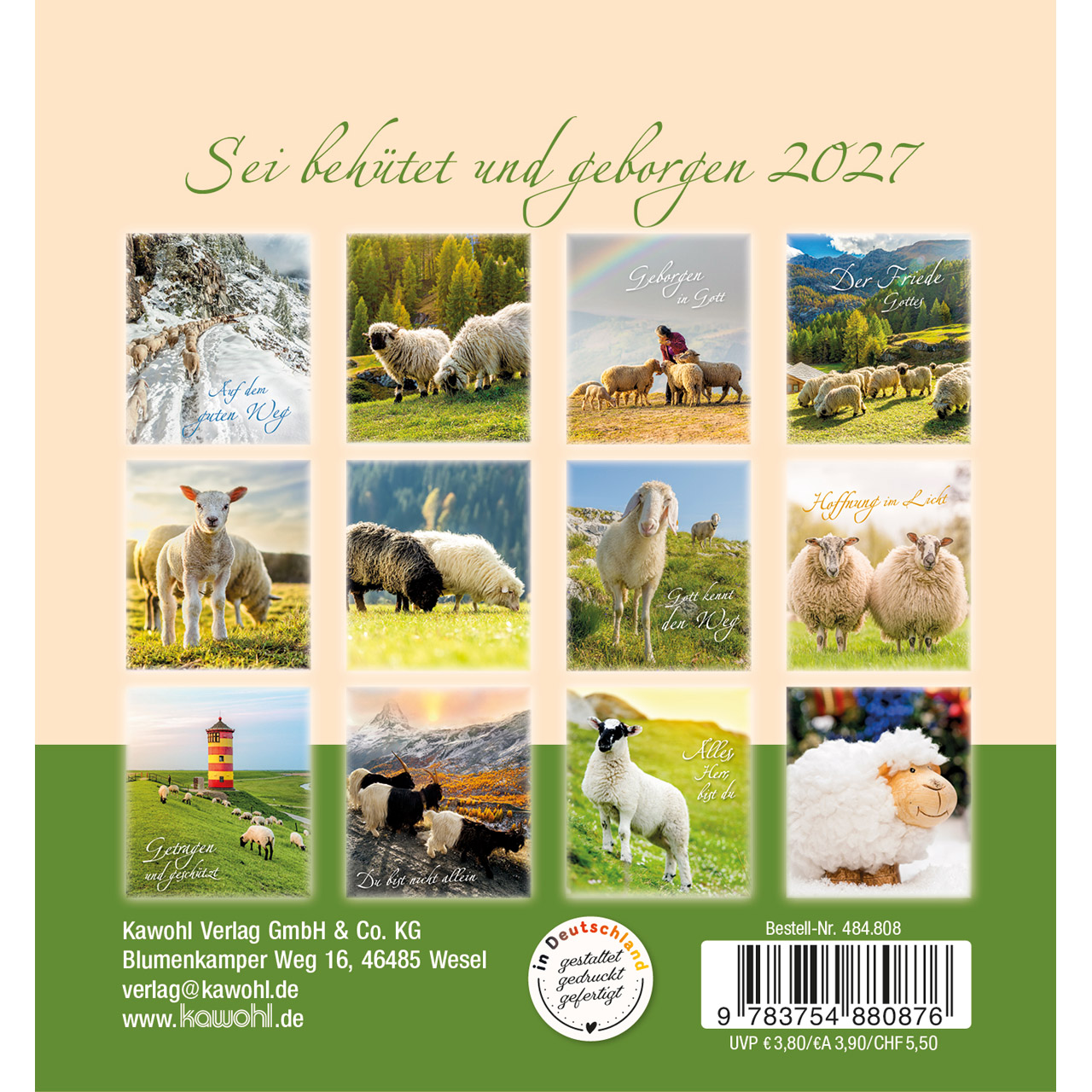 Aufstellkalender - Rosenduft mit besten Wünschen 2027