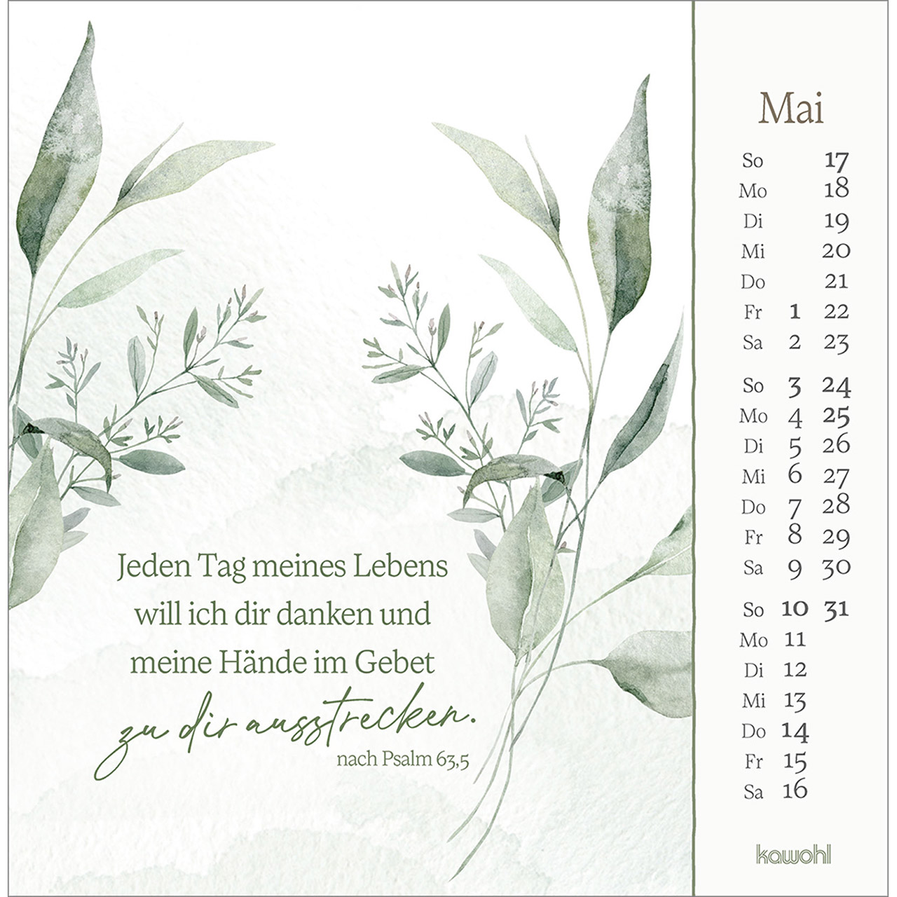 Postkartenkalender - Vor dich bring ich, was mich bewegt 2026