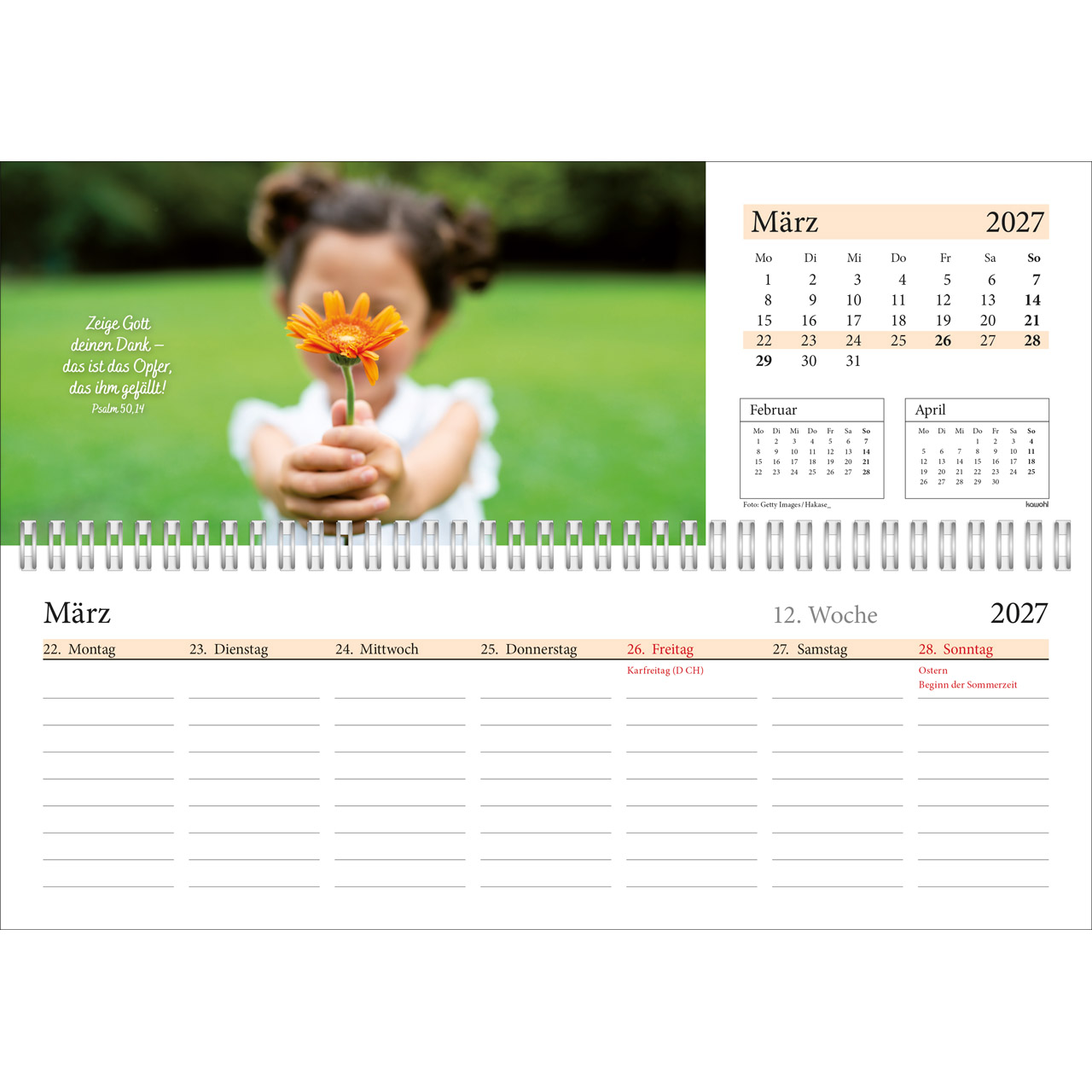 Tischkalender - In deine Hand leg ich den Tag 2027