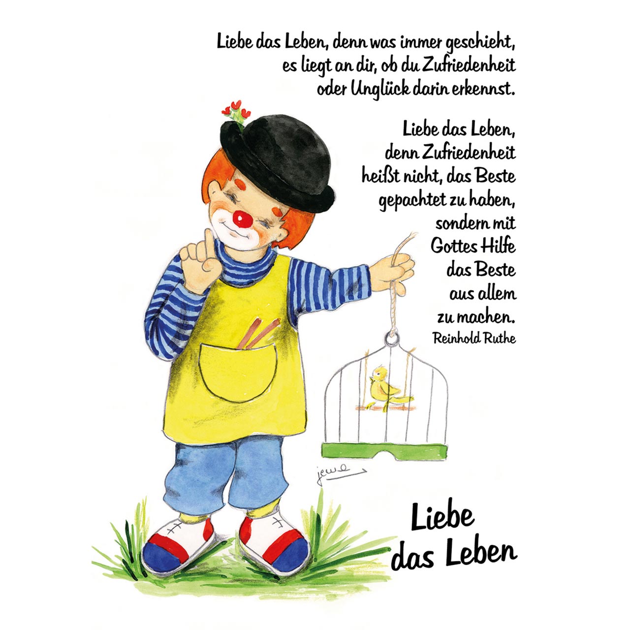 Postkarten-Buch - Viele gute Wünsche für dich! - Clown-Motive