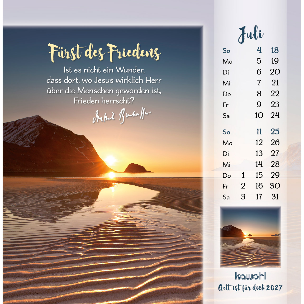 Postkartenkalender - Gott ist für dich 2027