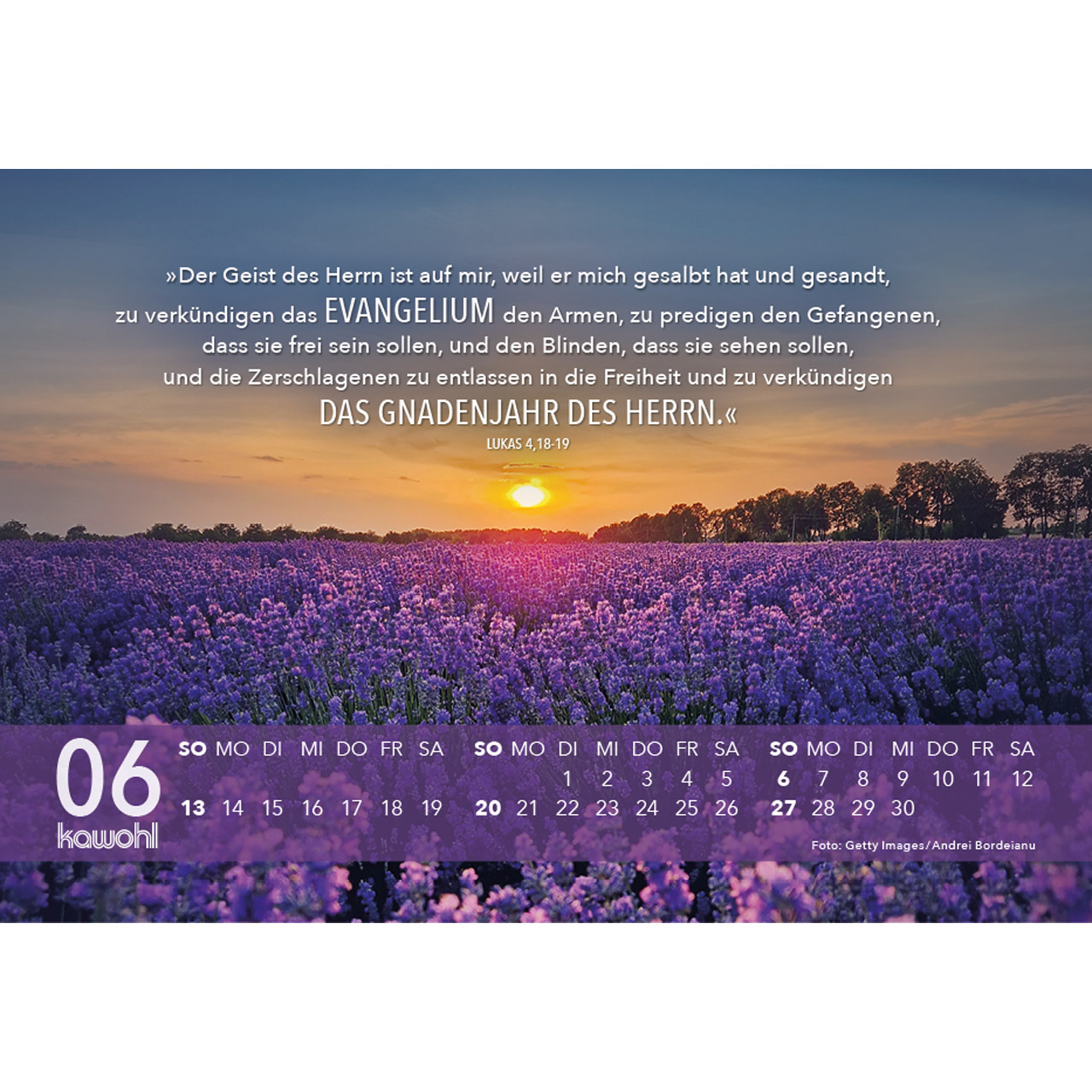 Aufstellkalender - Jesus Zitate 2027