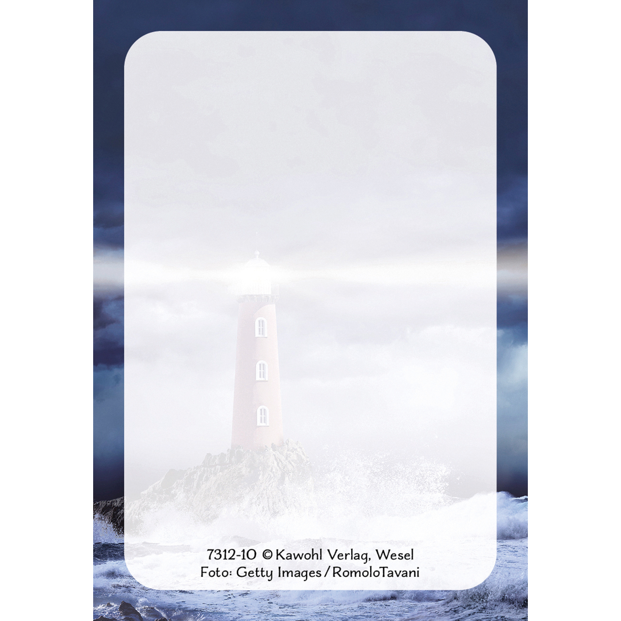 Karten-Box Papier - Gott ist mit dir - Lavendel Baum Sonne Berge Wolken