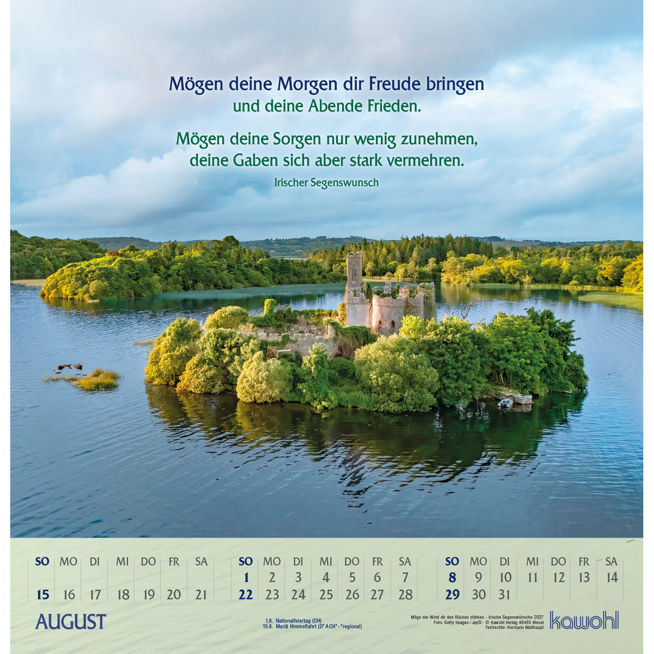 Wandkalender - Möge der Wind dir den Rücken stärken 2027