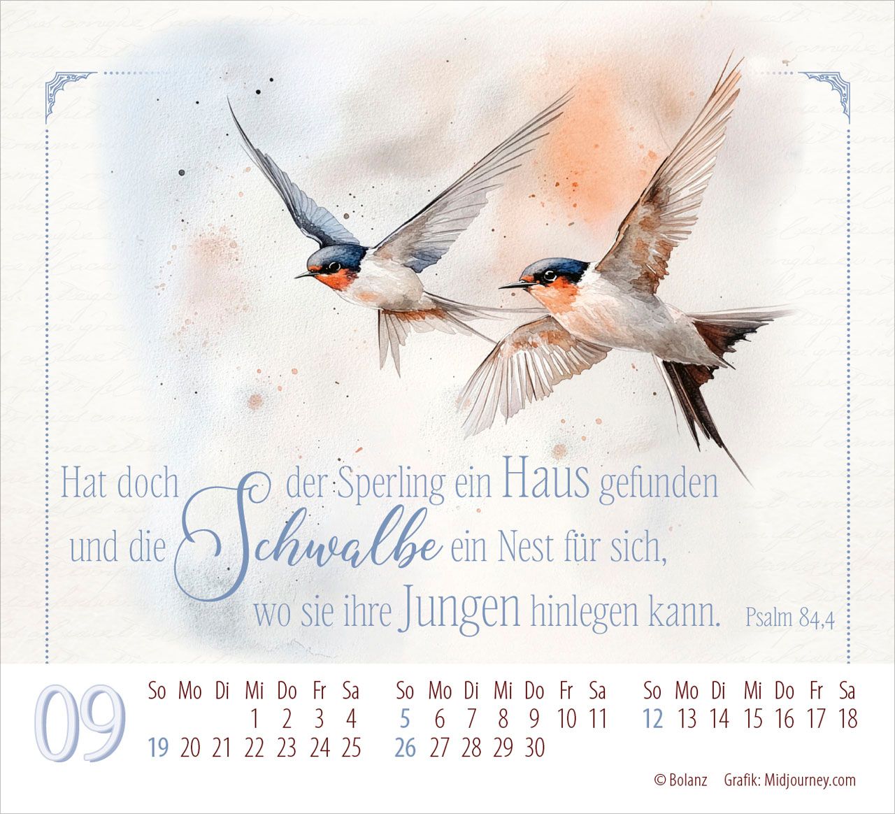Aufstellkalender - Poesie guter Worte 2027 Minikalender