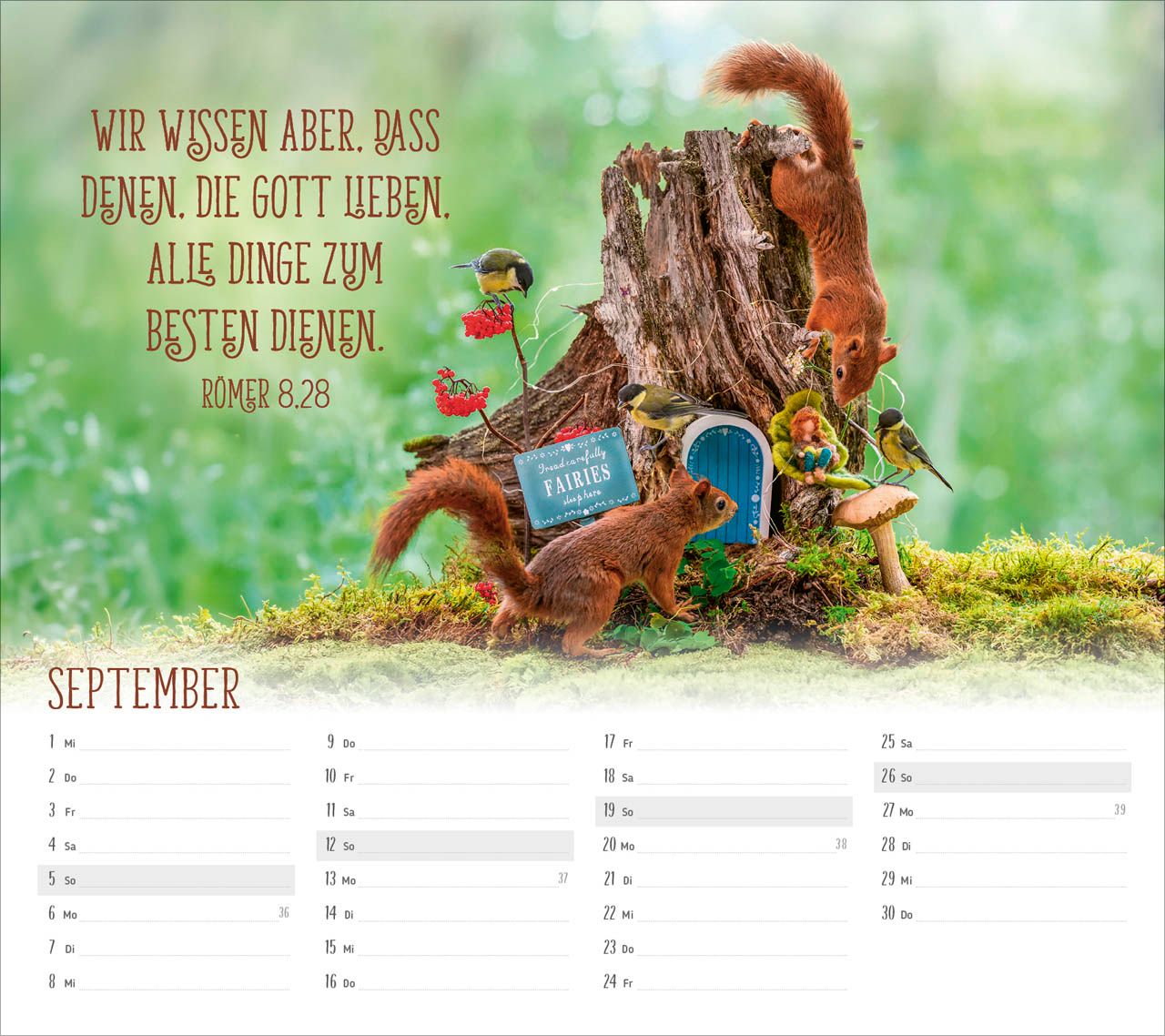 Tischkalender - Du sorgst für mich 2027
