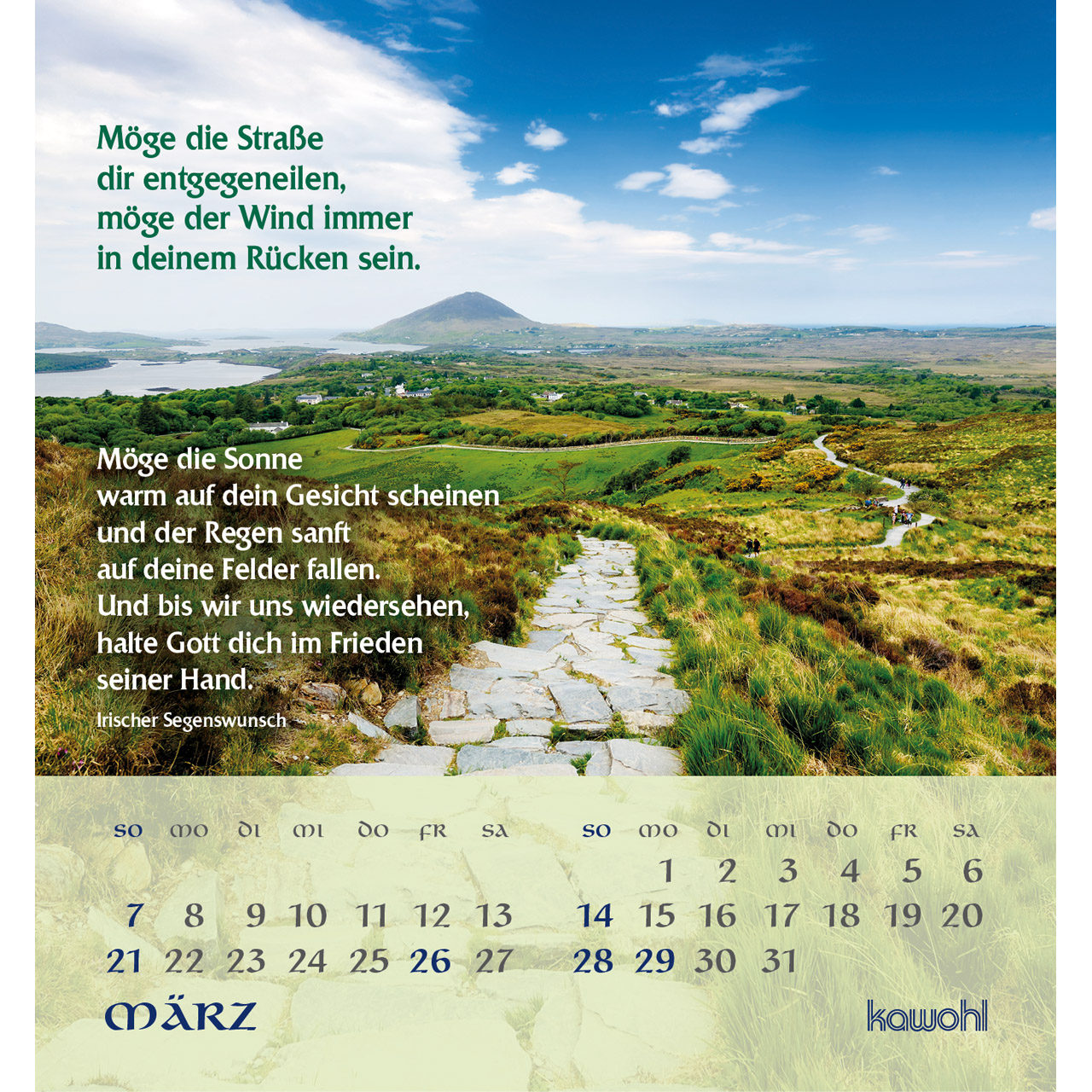 Aufstellkalender - Tiefen Frieden wünsche ich dir 2027