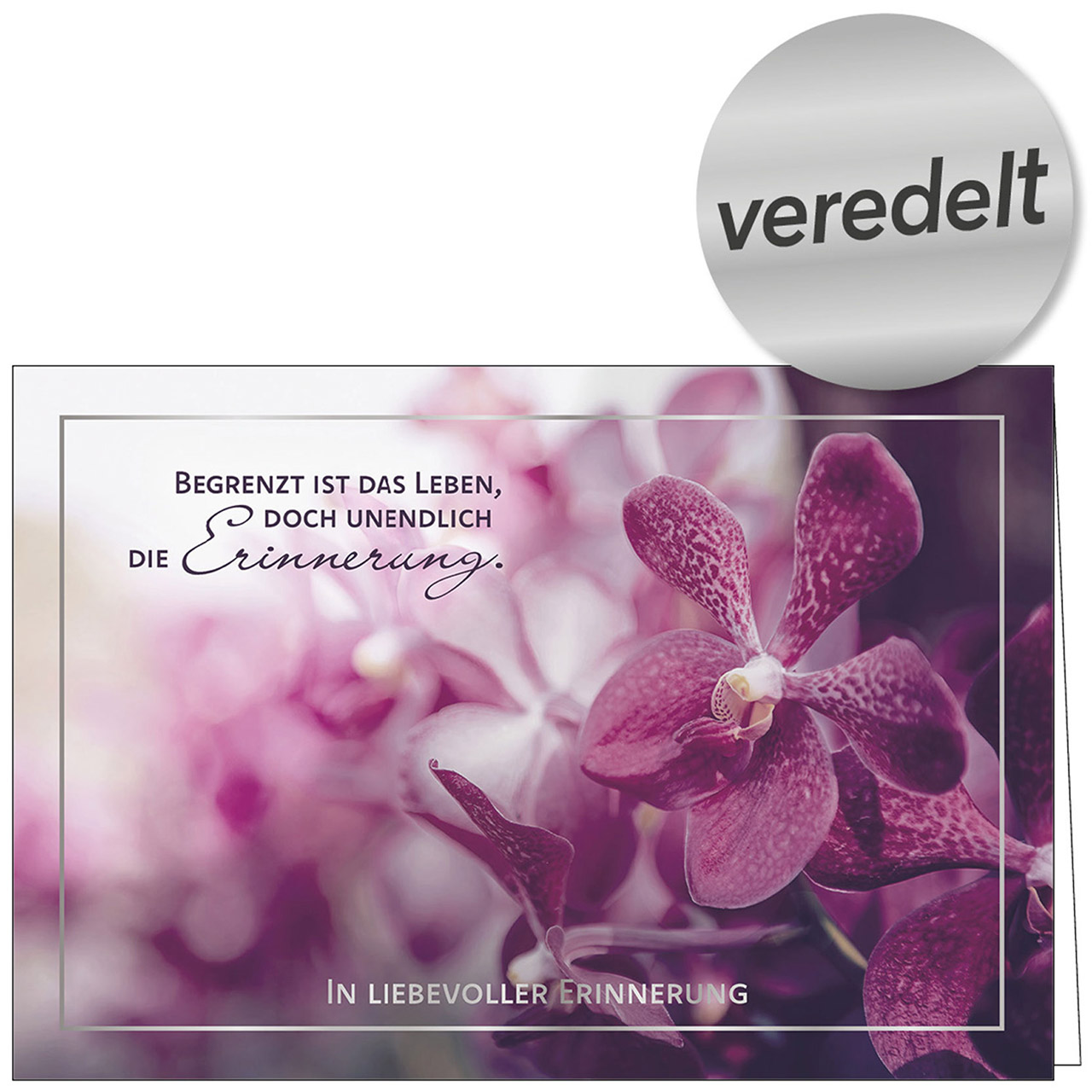 In liebevoller Erinnerung Faltkarte - In liebevoller Erinnerung - Orchidee