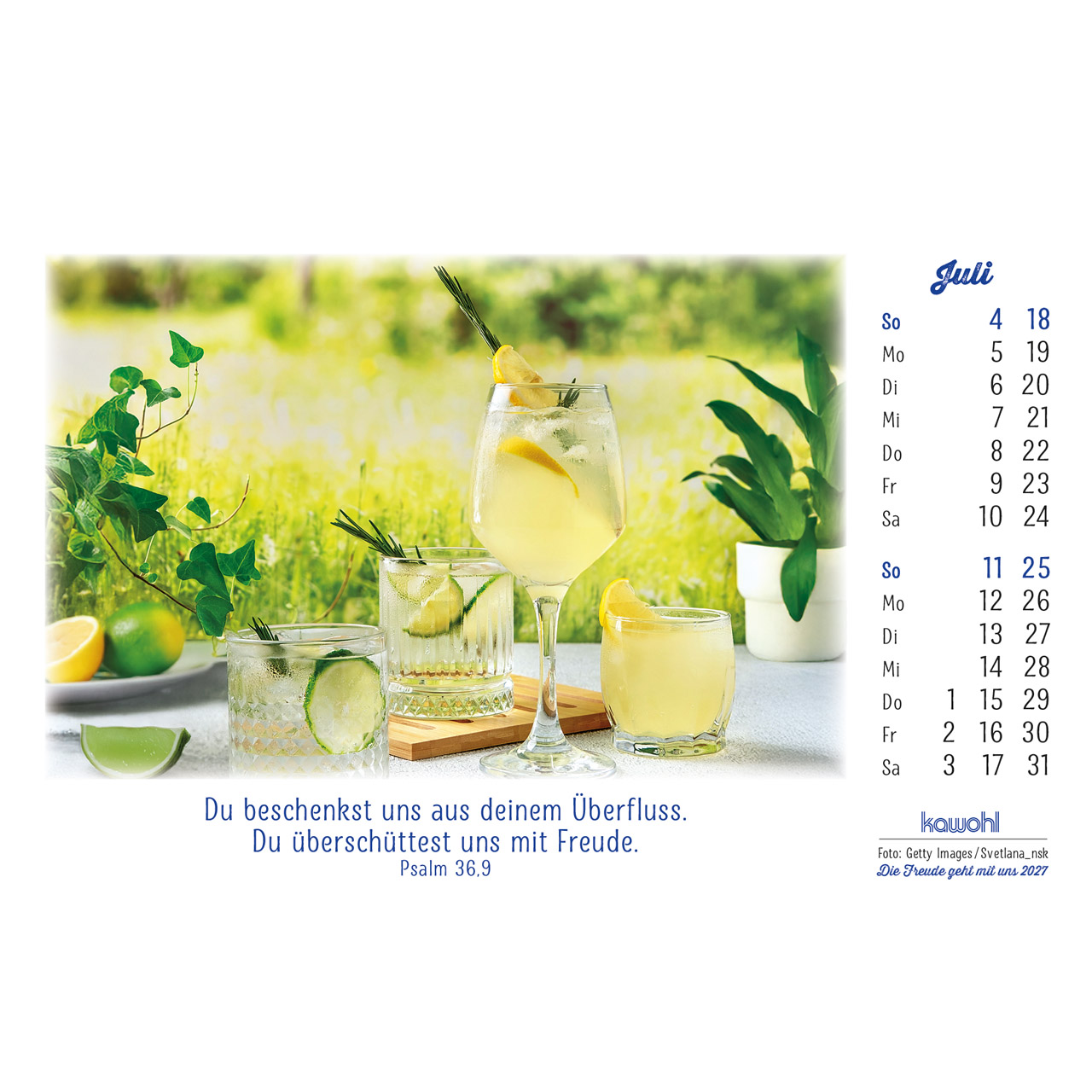 Aufstellkalender - Die Freude geht mit uns 2027