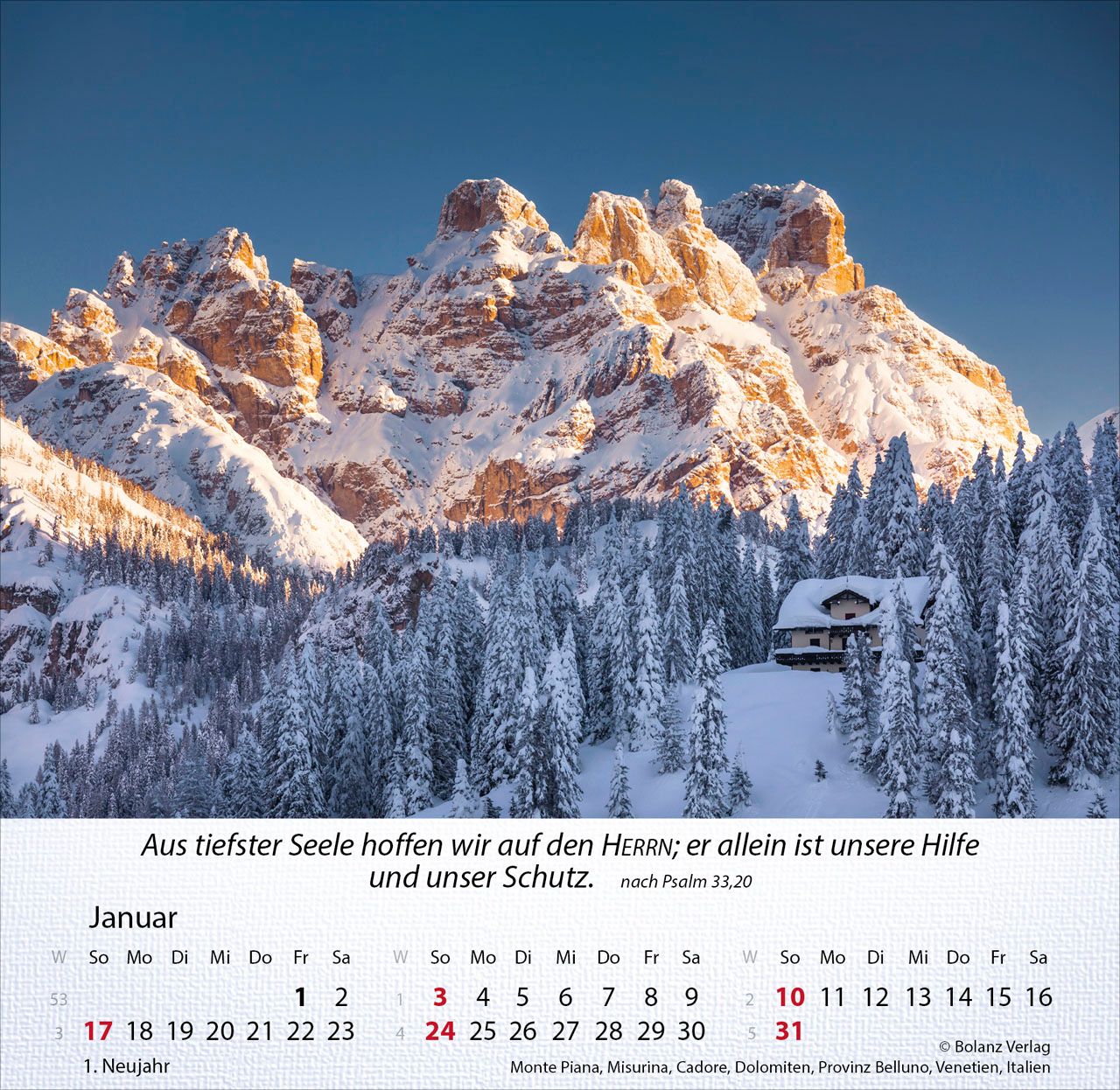 Tischkalender - Berge 2027 Tischkalender