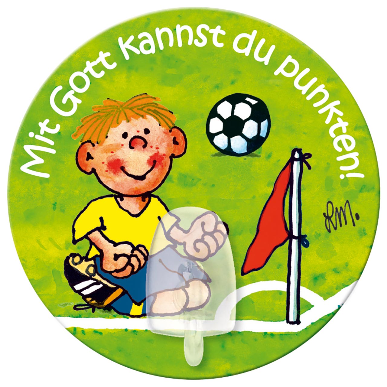 Mit Gott kannst Du punkten Handtuchhalter - Mit Gott kannst Du punkten - Fußball / Junge / Fahne